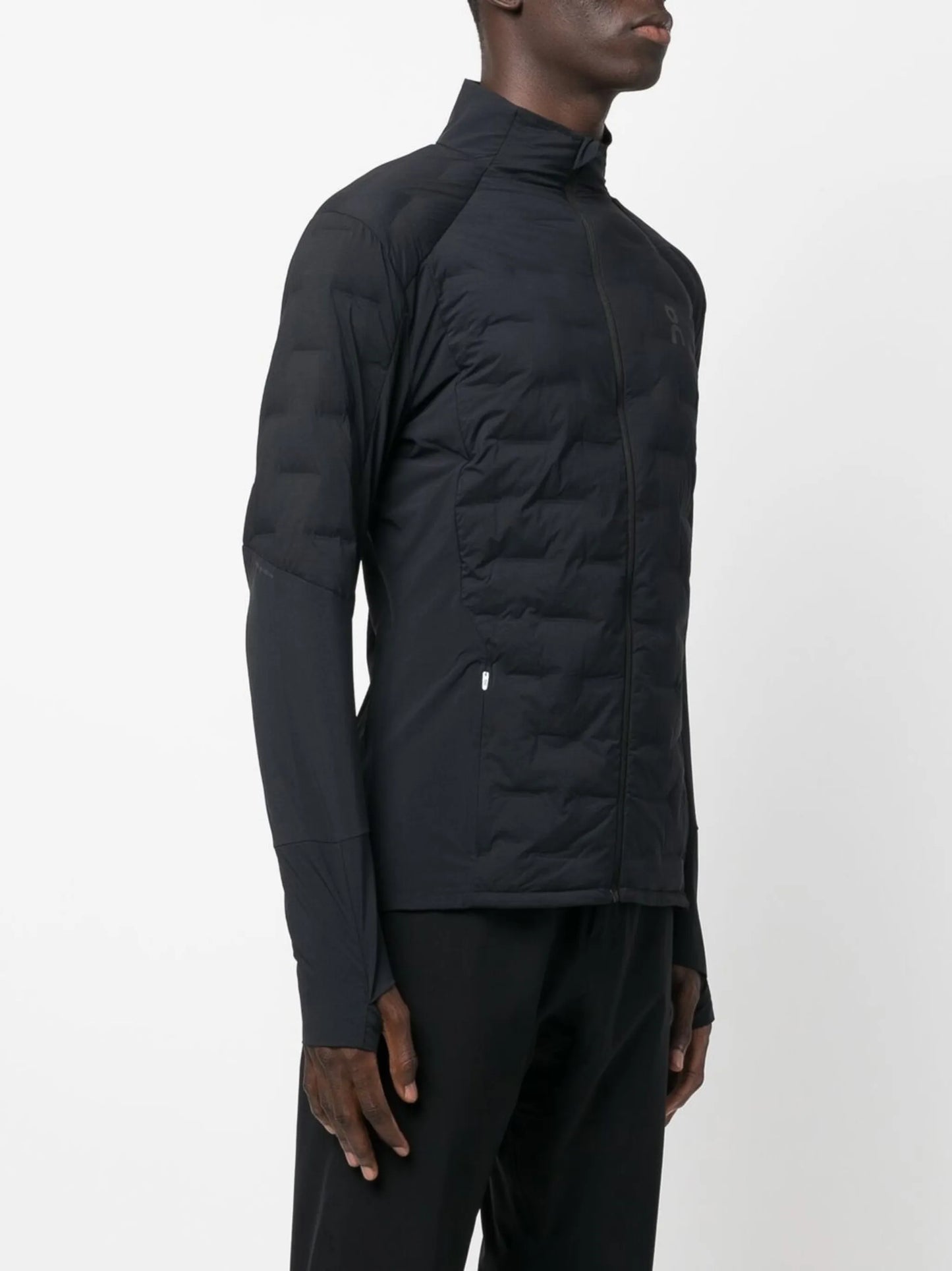 logo patch padded jacket