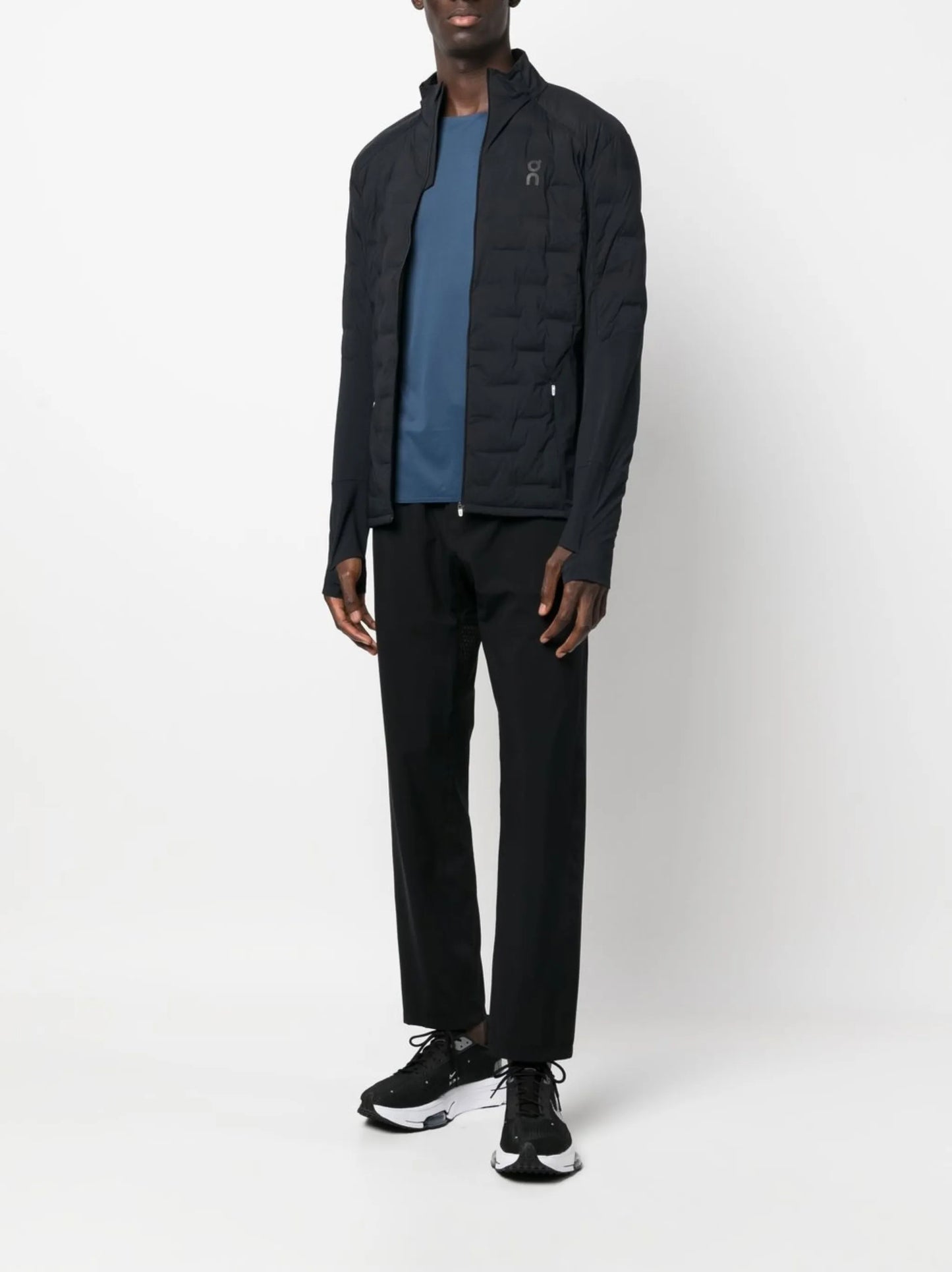logo patch padded jacket