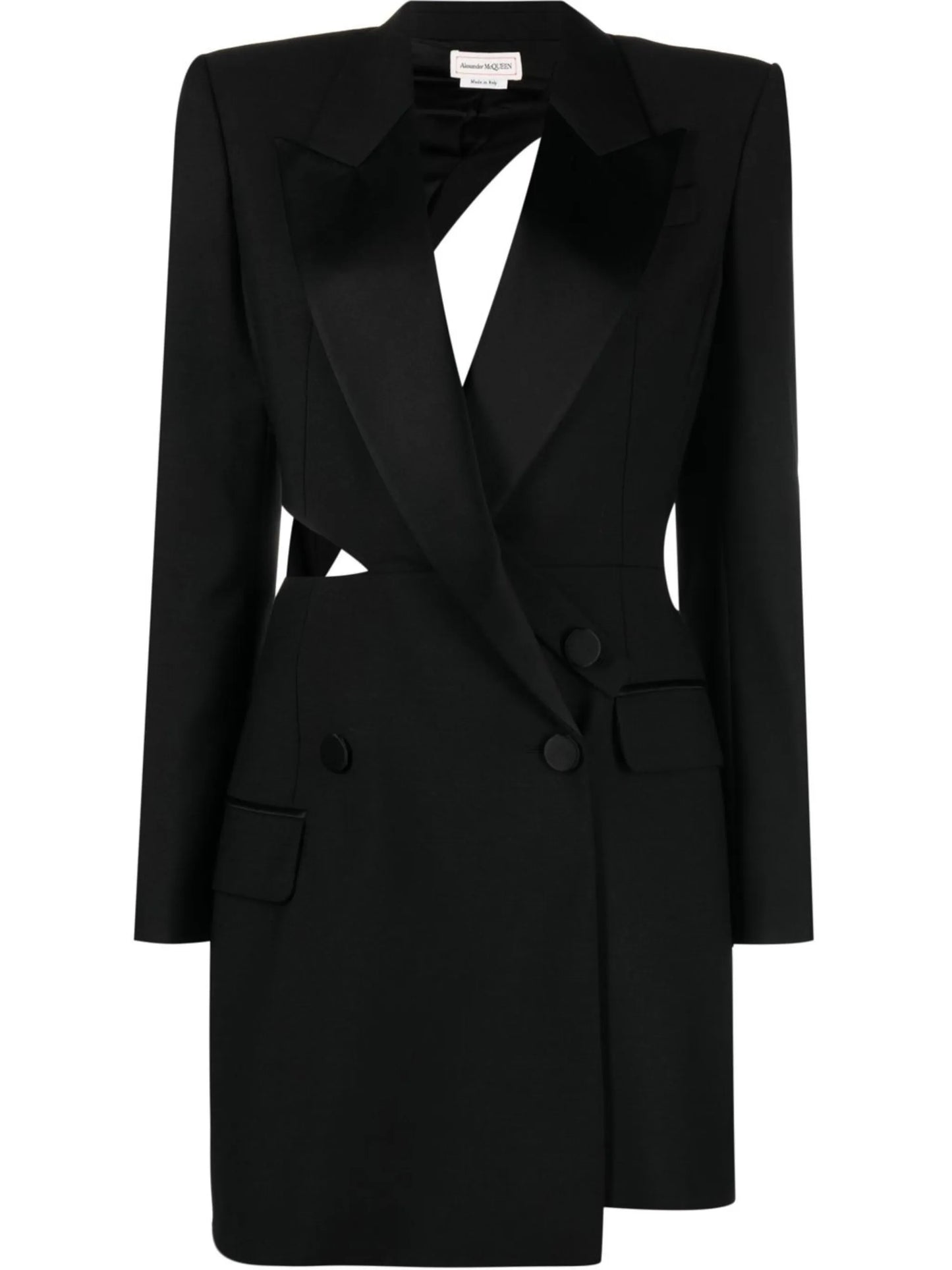 cut-out asymmetric blazer dress