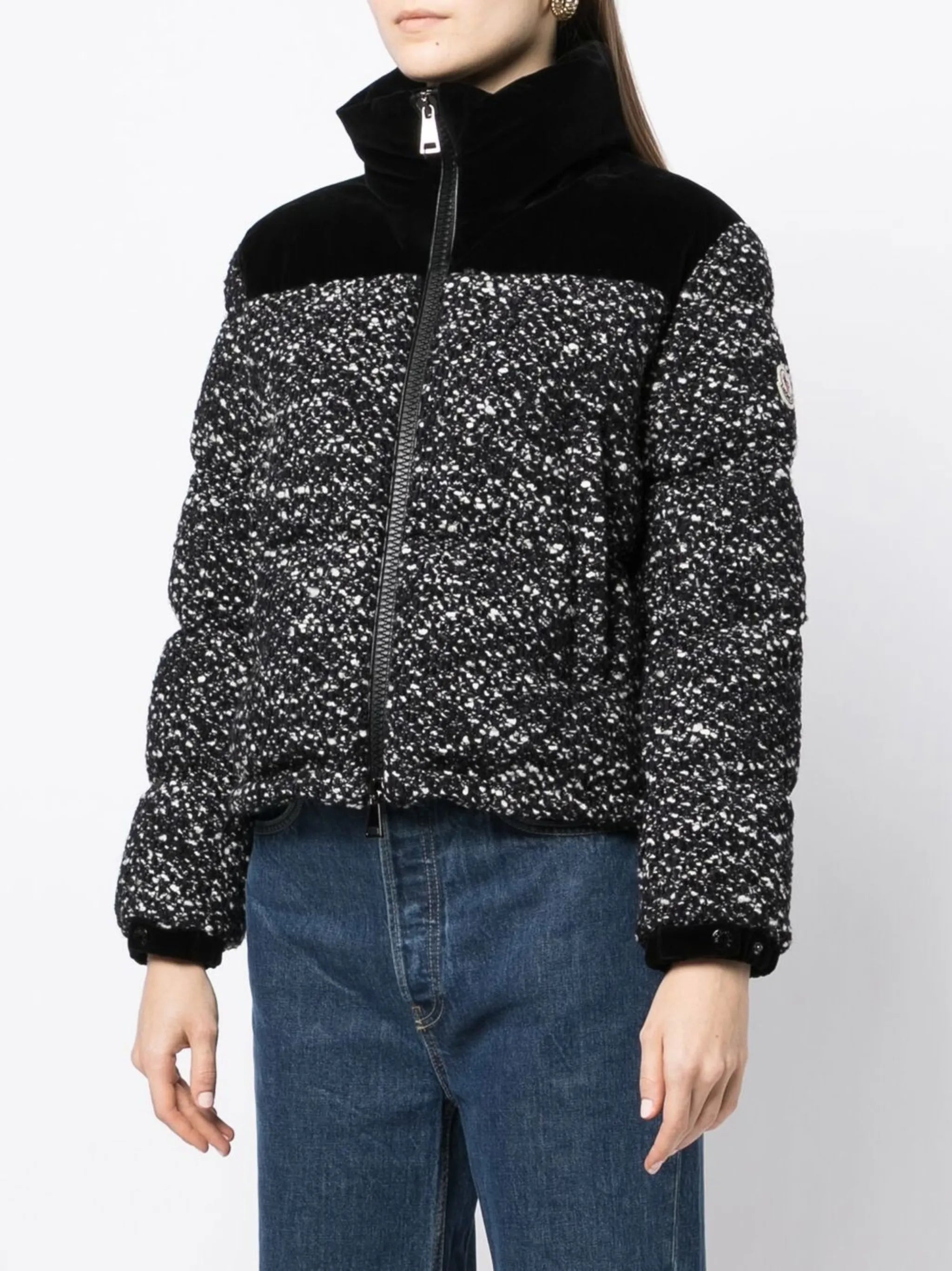 logo-patch padded jacket
