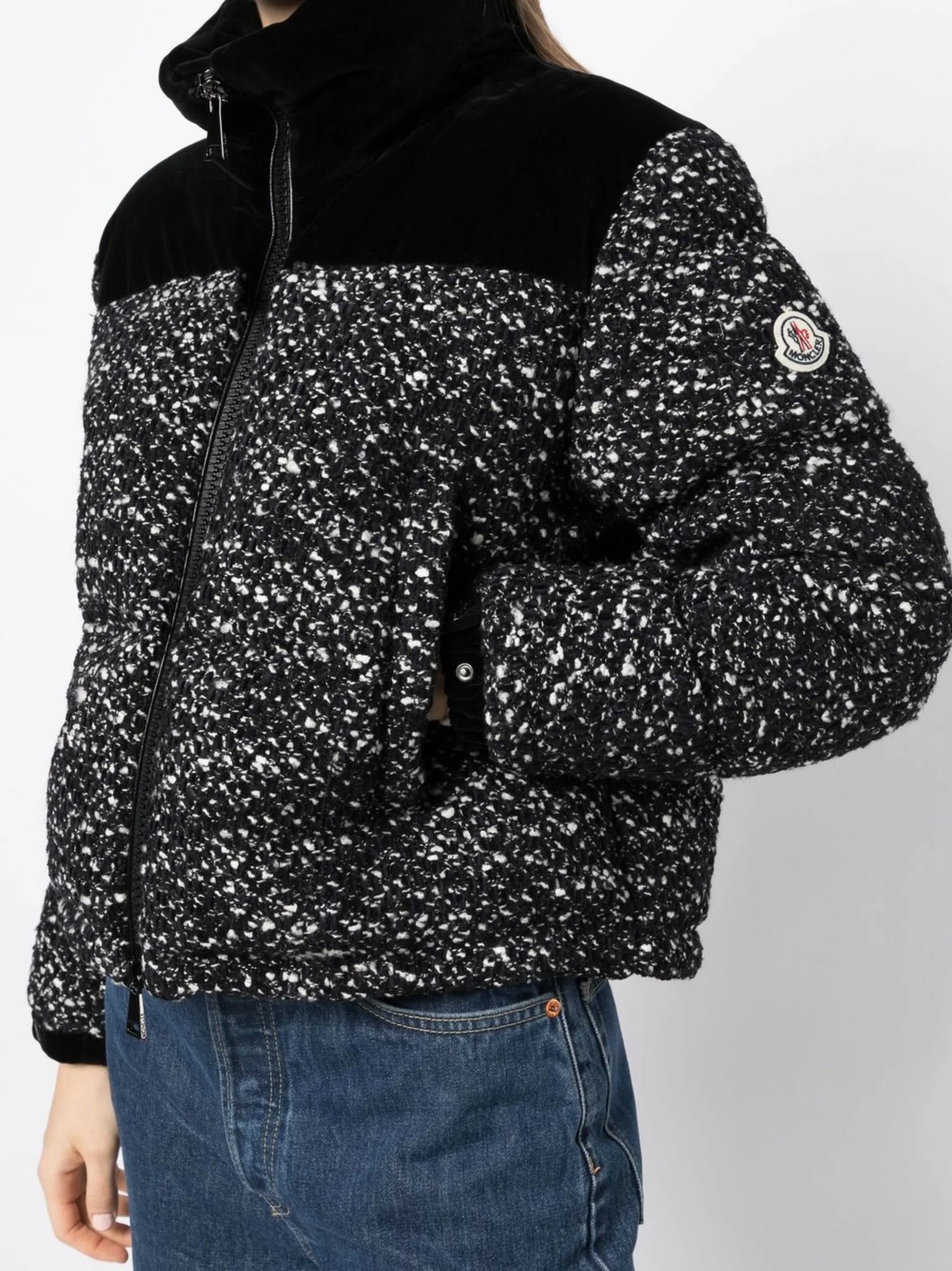 logo-patch padded jacket