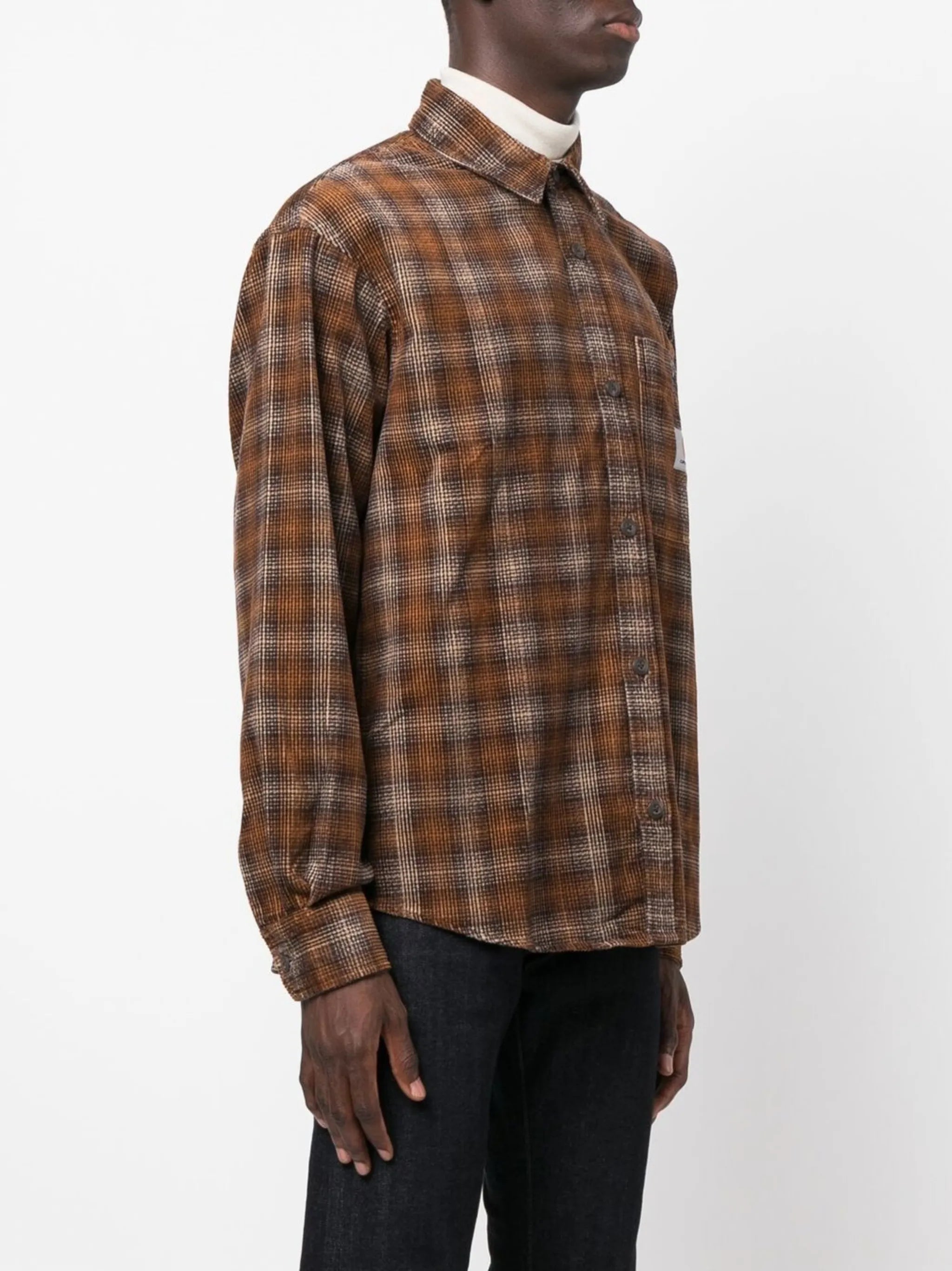Work logo patch cotton shirt