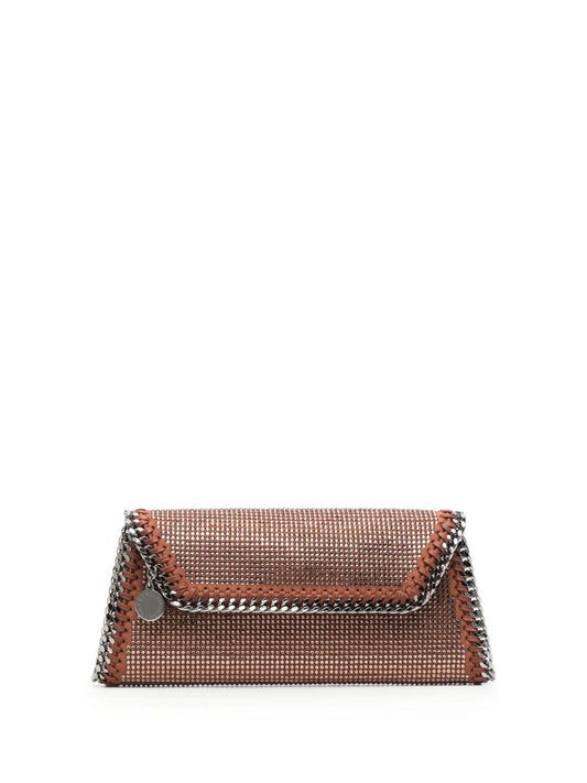 Falabella crystal-embellished clutch bag