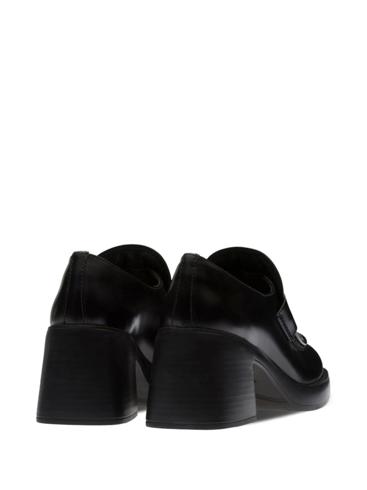 75mm heel leather penny loafers