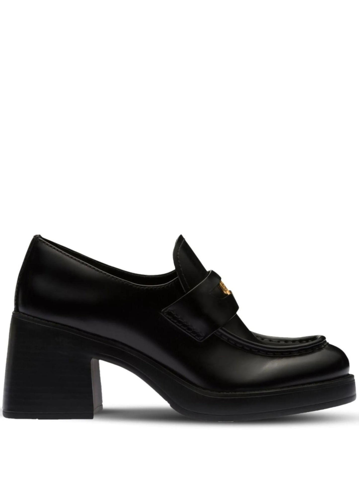 75mm heel leather penny loafers