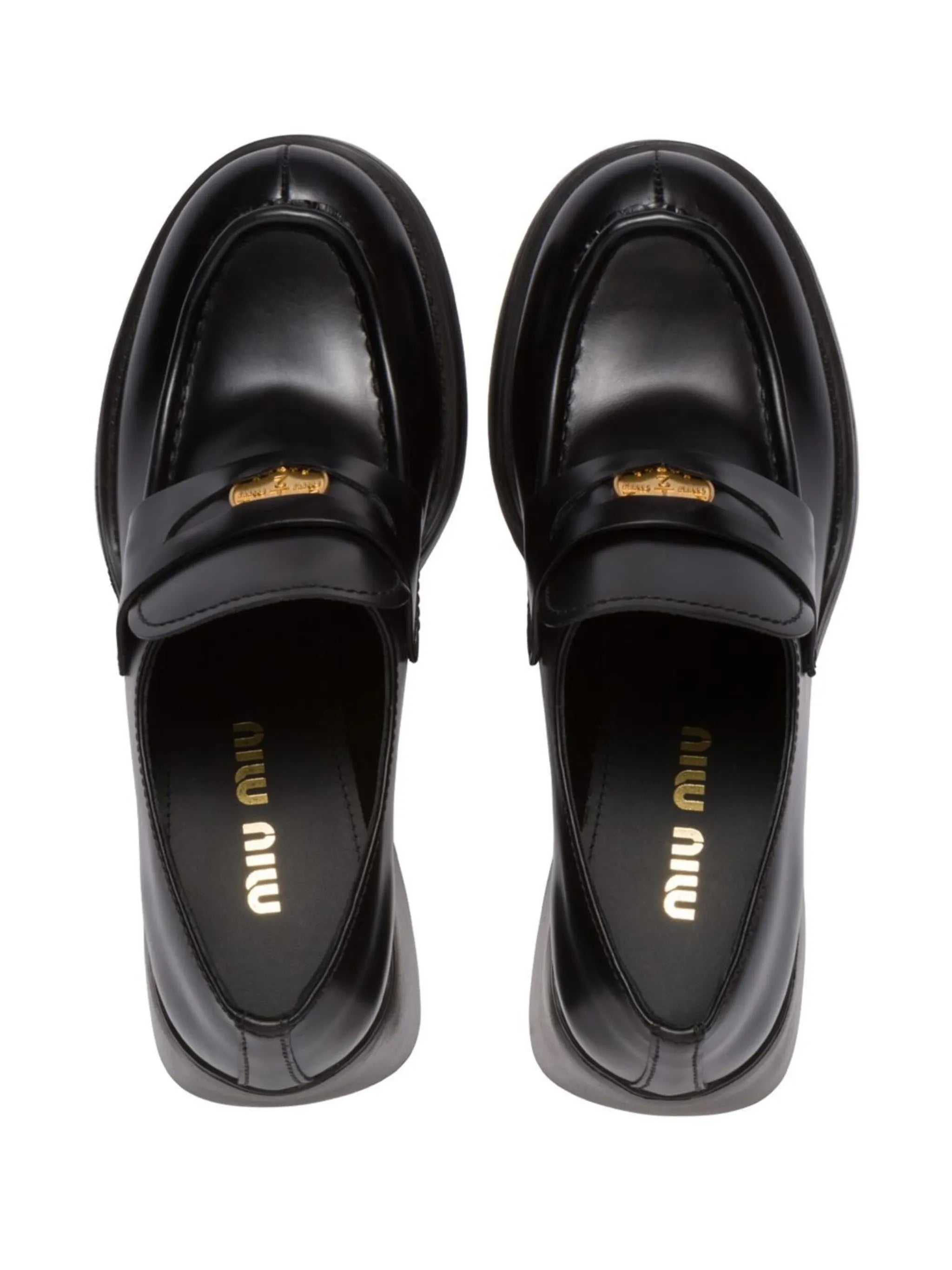 75mm heel leather penny loafers