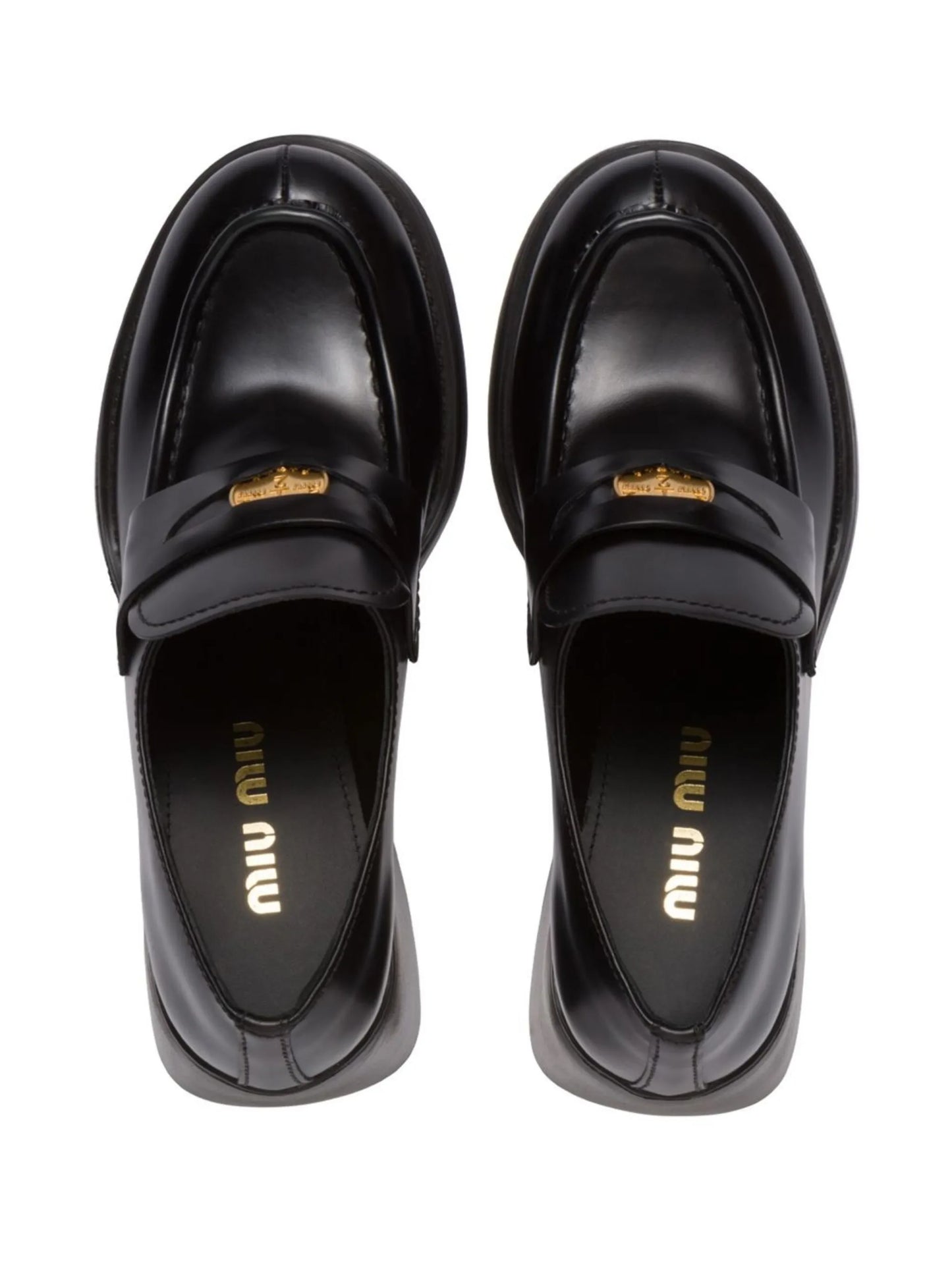 75mm heel leather penny loafers