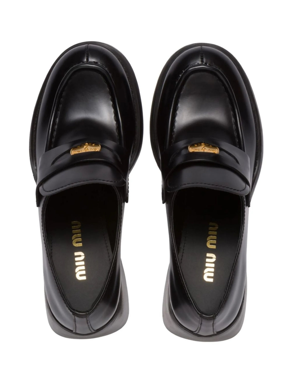 75mm heel leather penny loafers