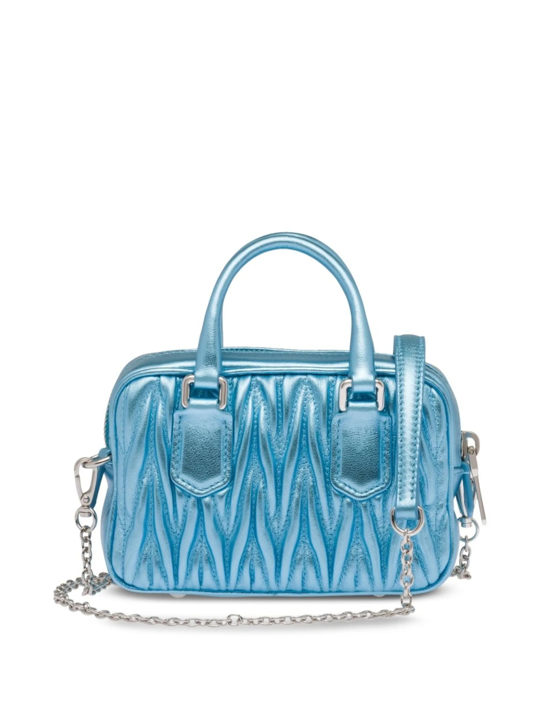 logo-plaque quilted tote bag