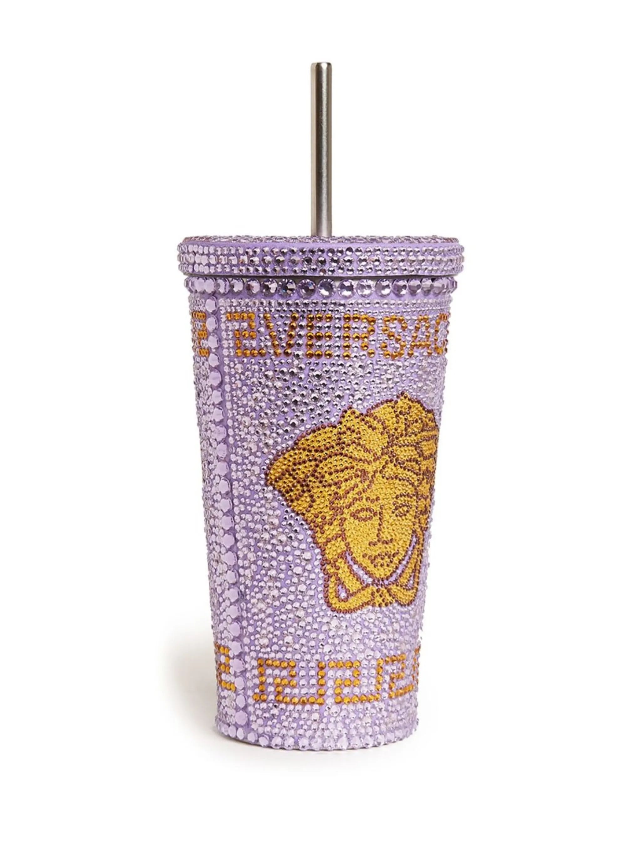 Medusa crystal-embellished travel cup