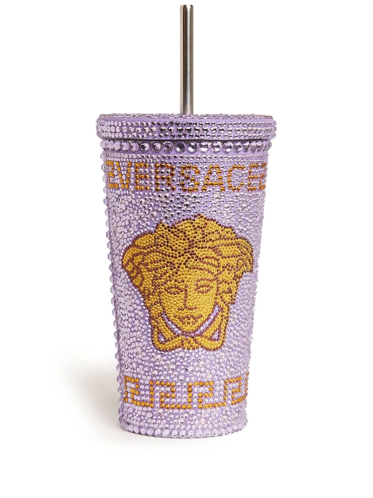 Medusa crystal-embellished travel cup