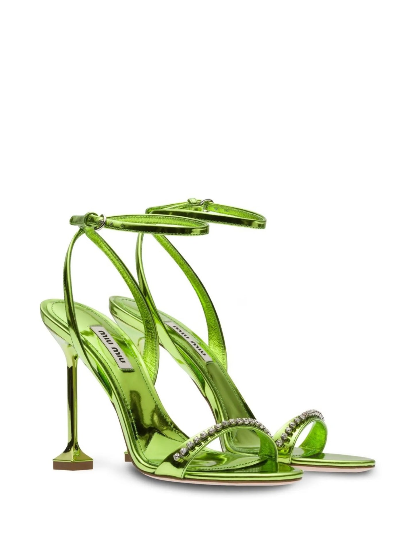 Metallic leather sandals