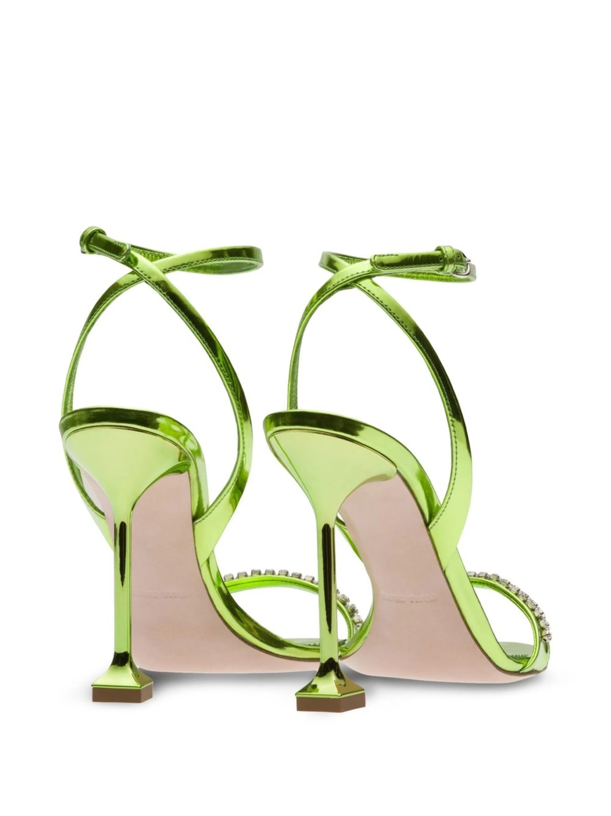 Metallic leather sandals