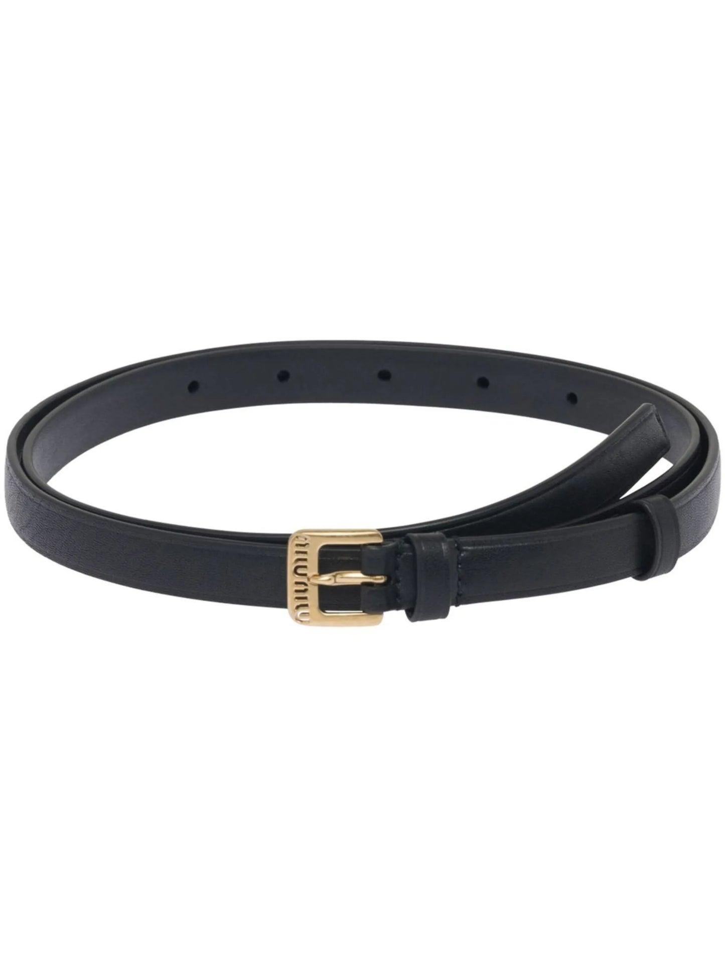 buckle-fastening leather belt