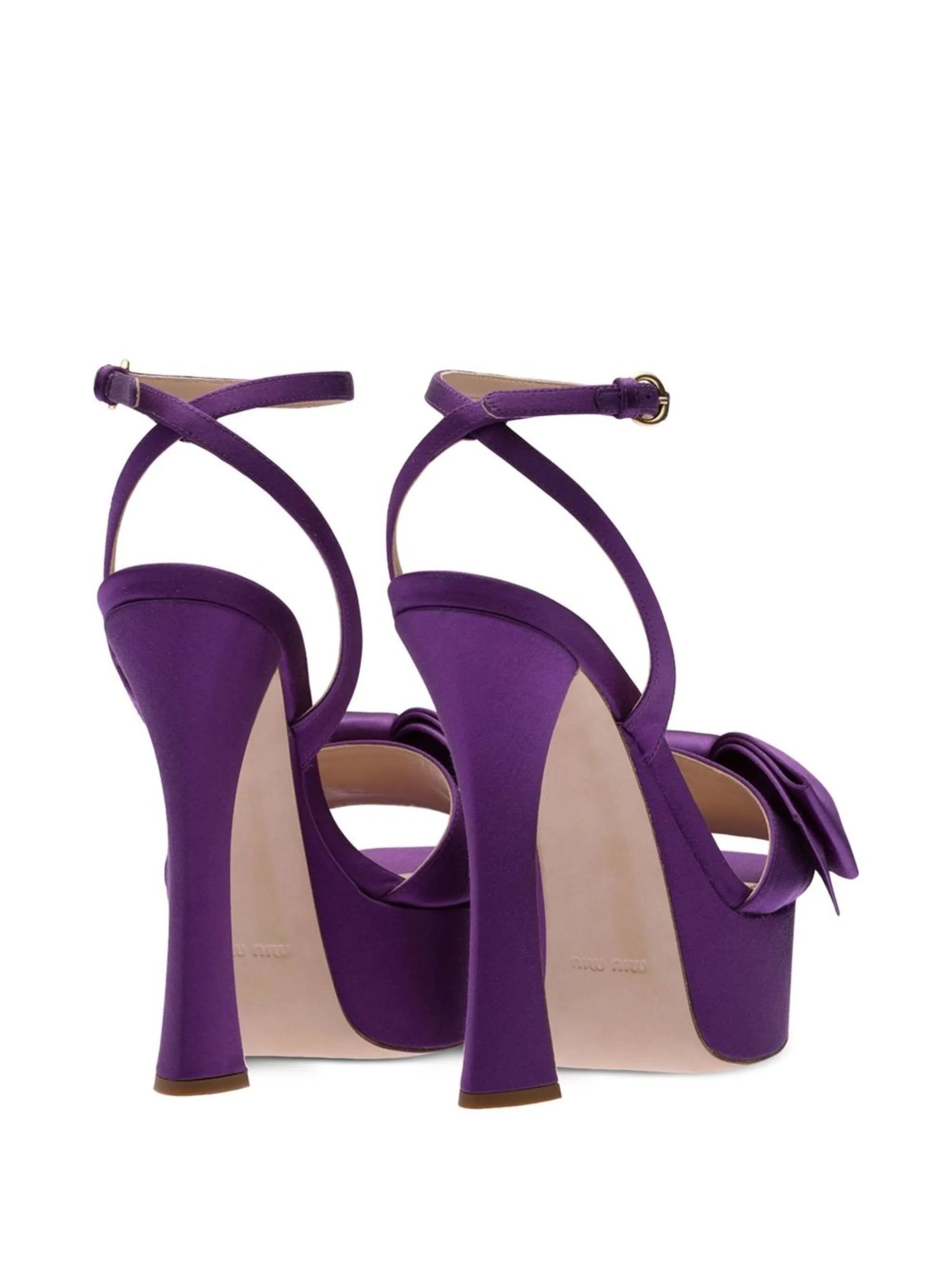 platform bow-front sandals