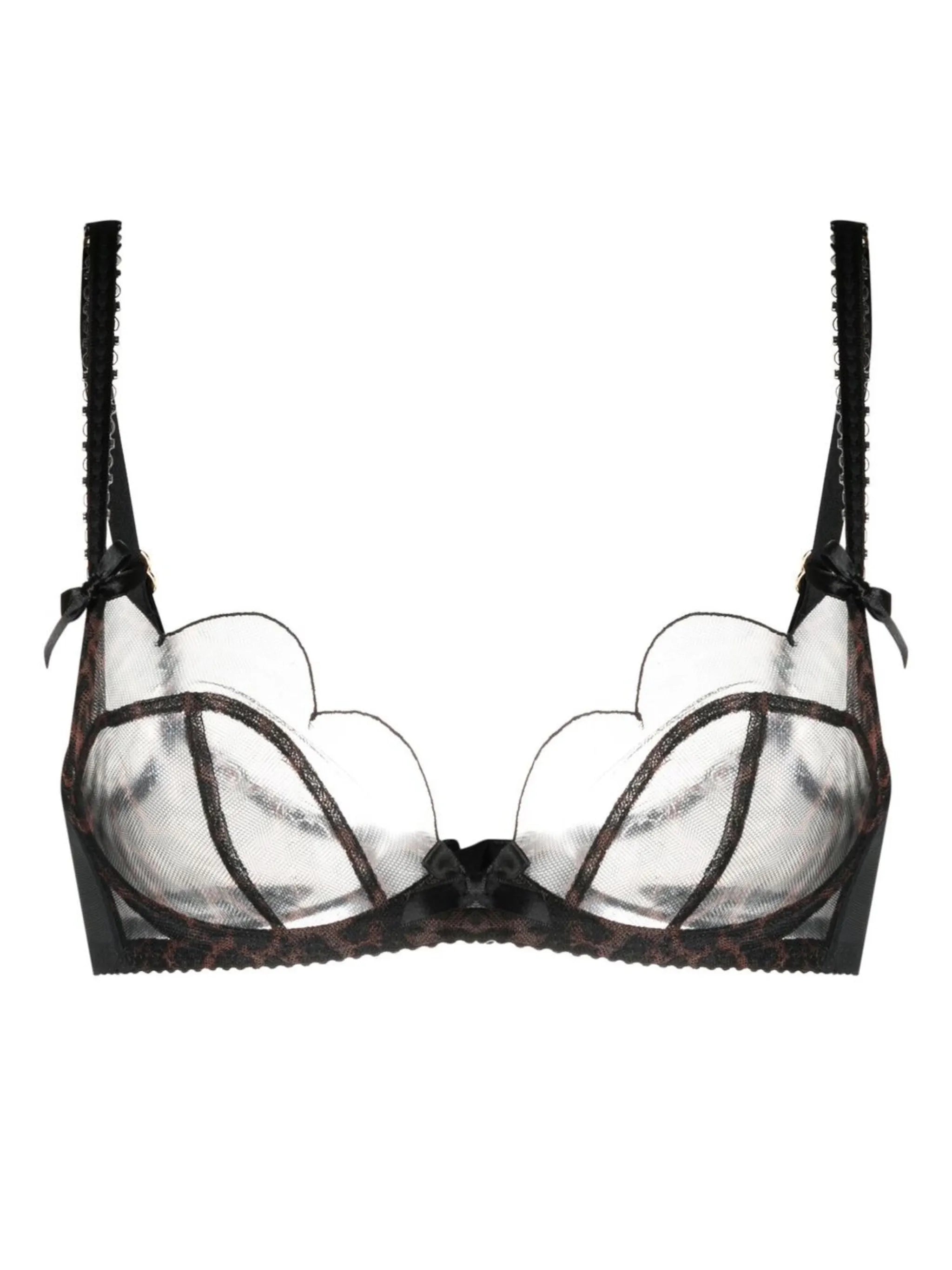 Lorna underwired leopard-print bra