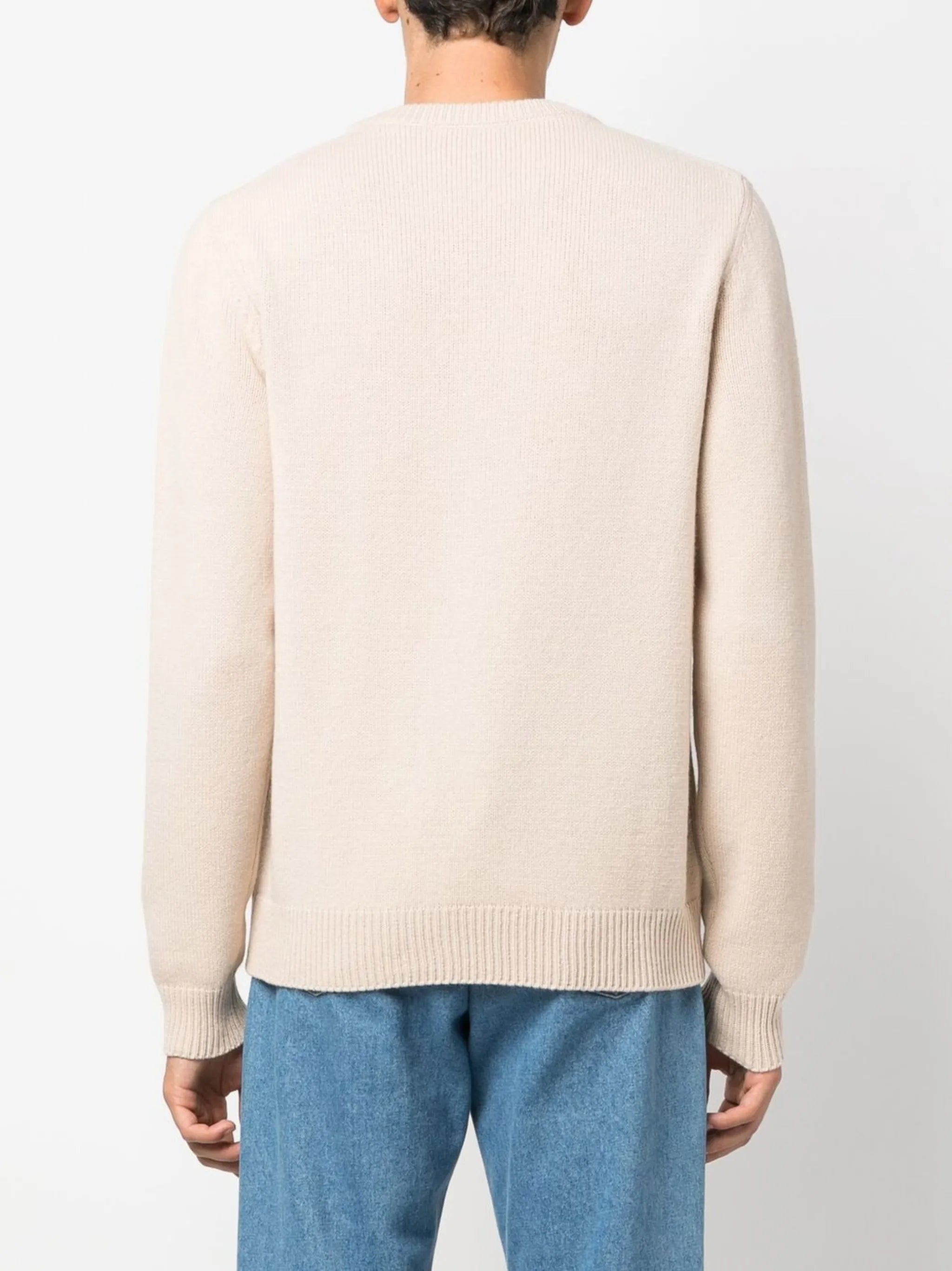 intarsia-knit logo jumper