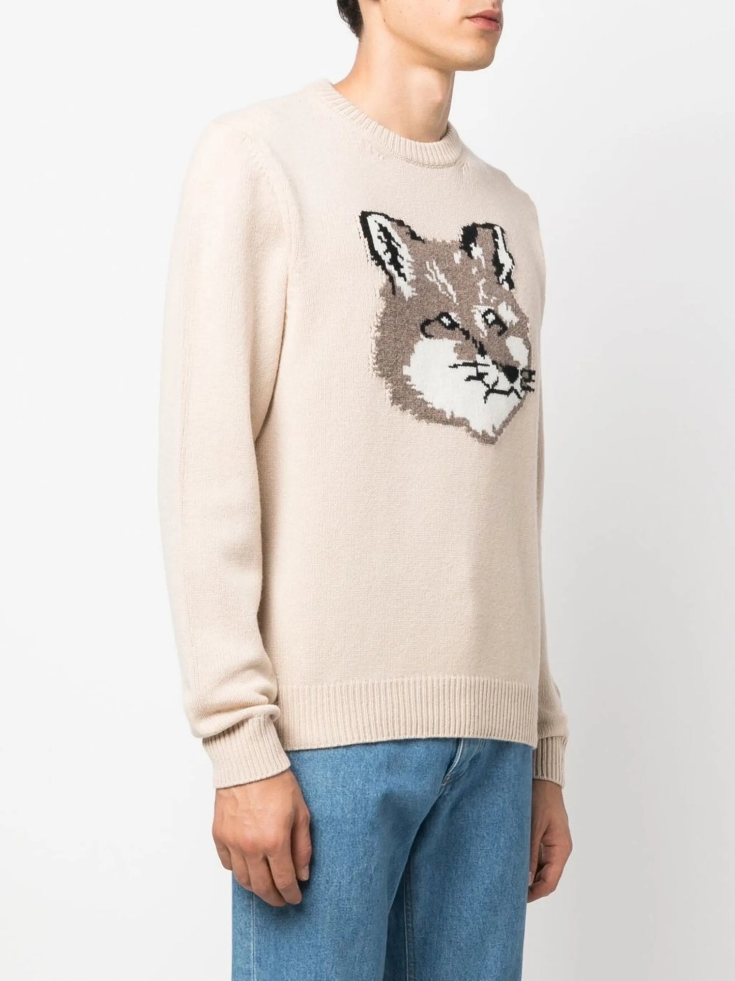 intarsia-knit logo jumper
