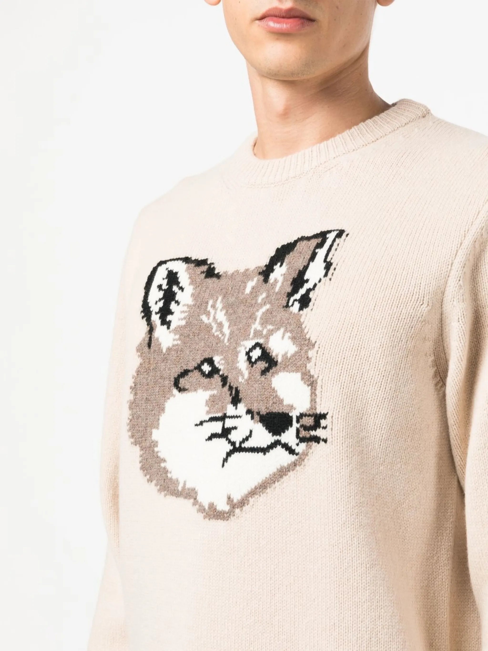intarsia-knit logo jumper