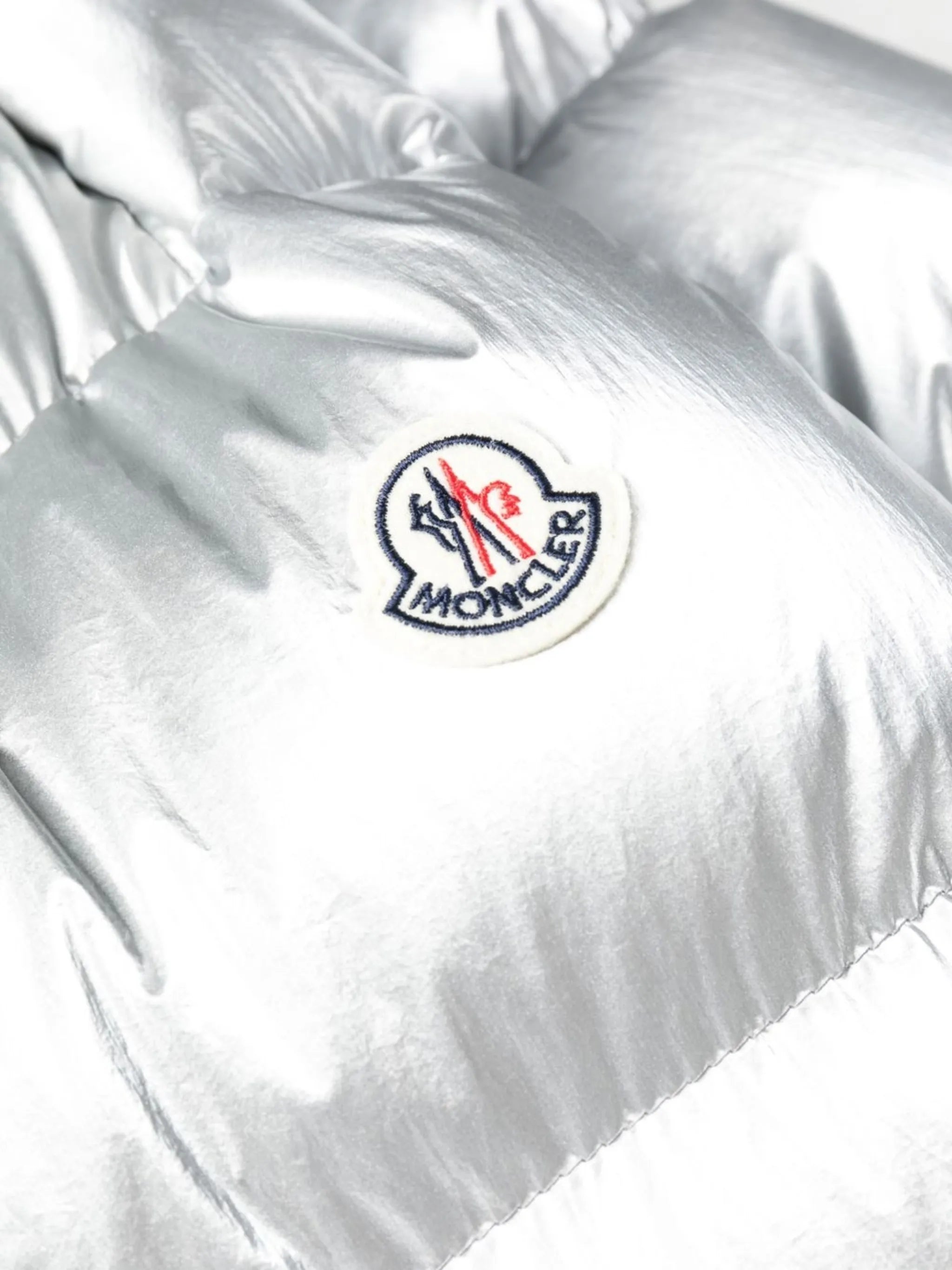 logo-patch padded coat