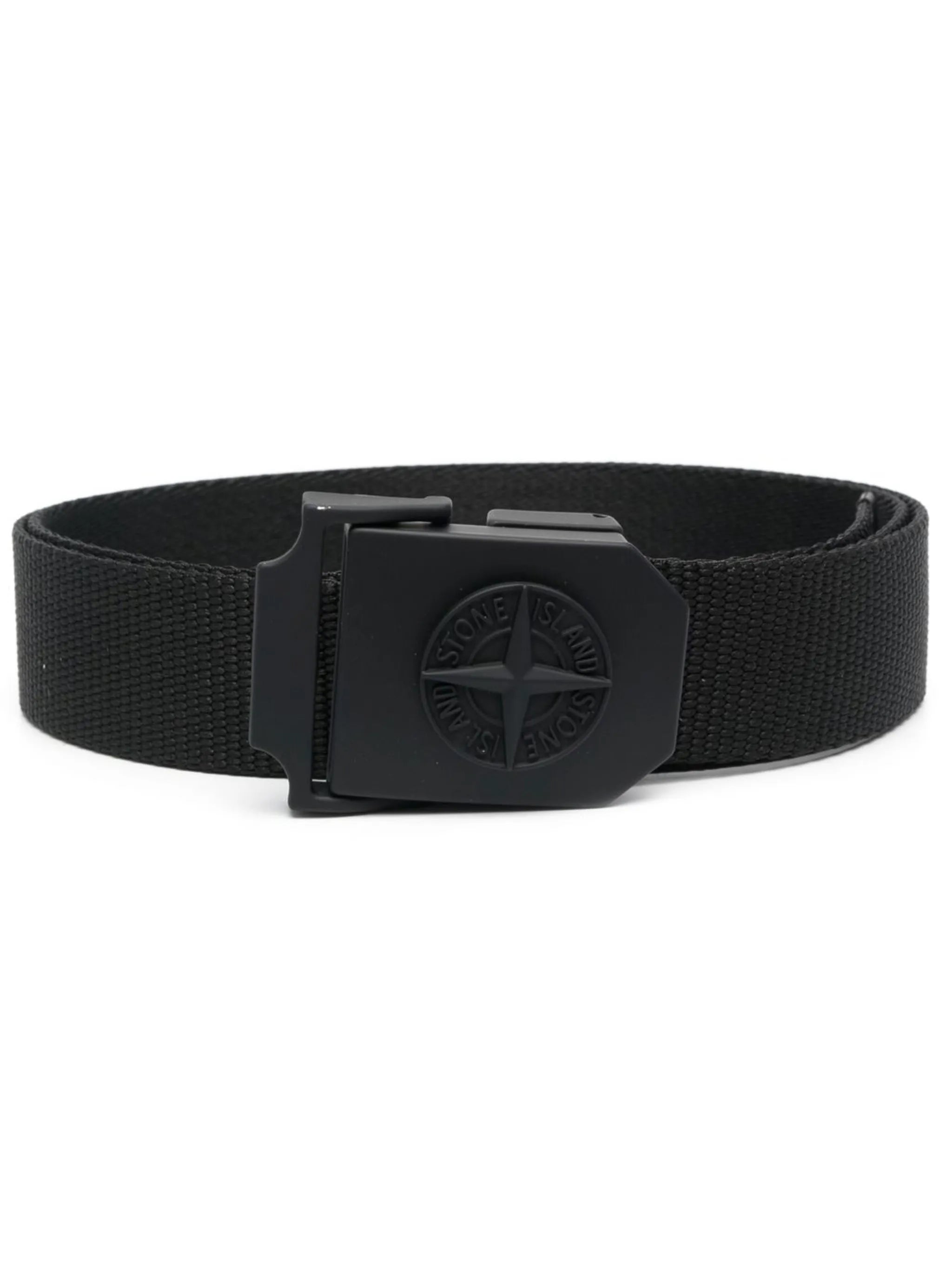 logo-debossed woven belt