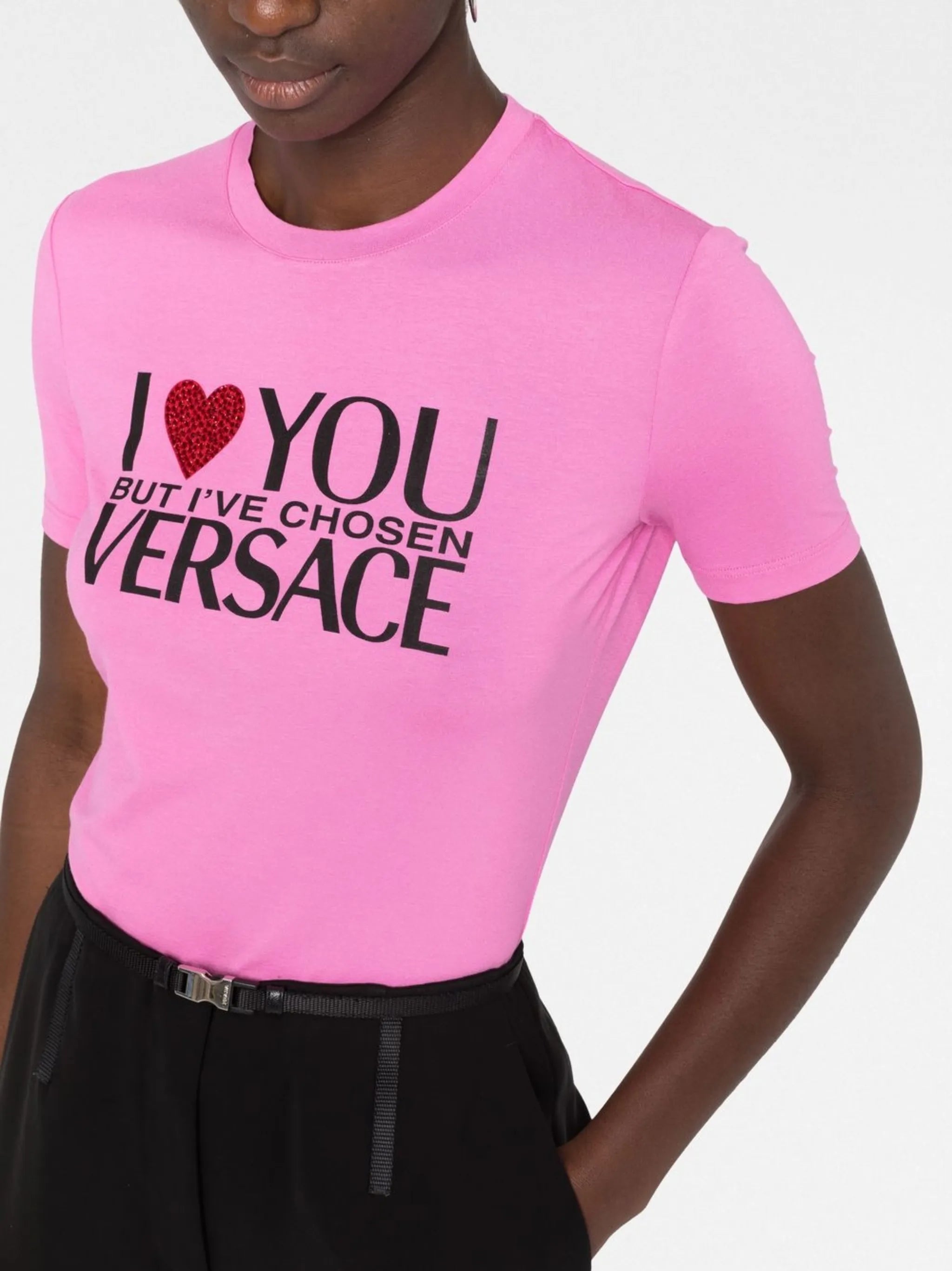 slogan-print T-shirt
