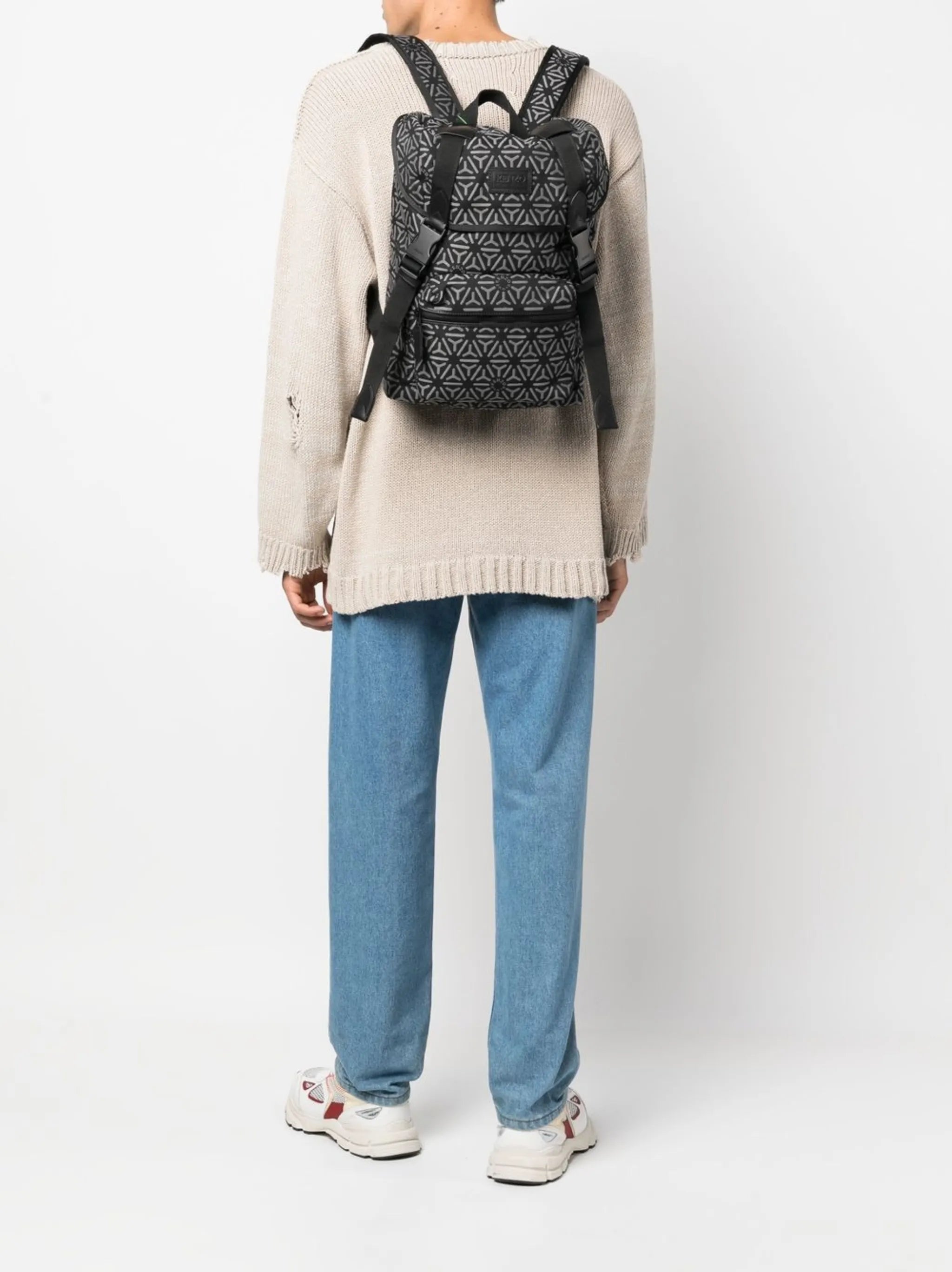 Temari graphic-print backpack