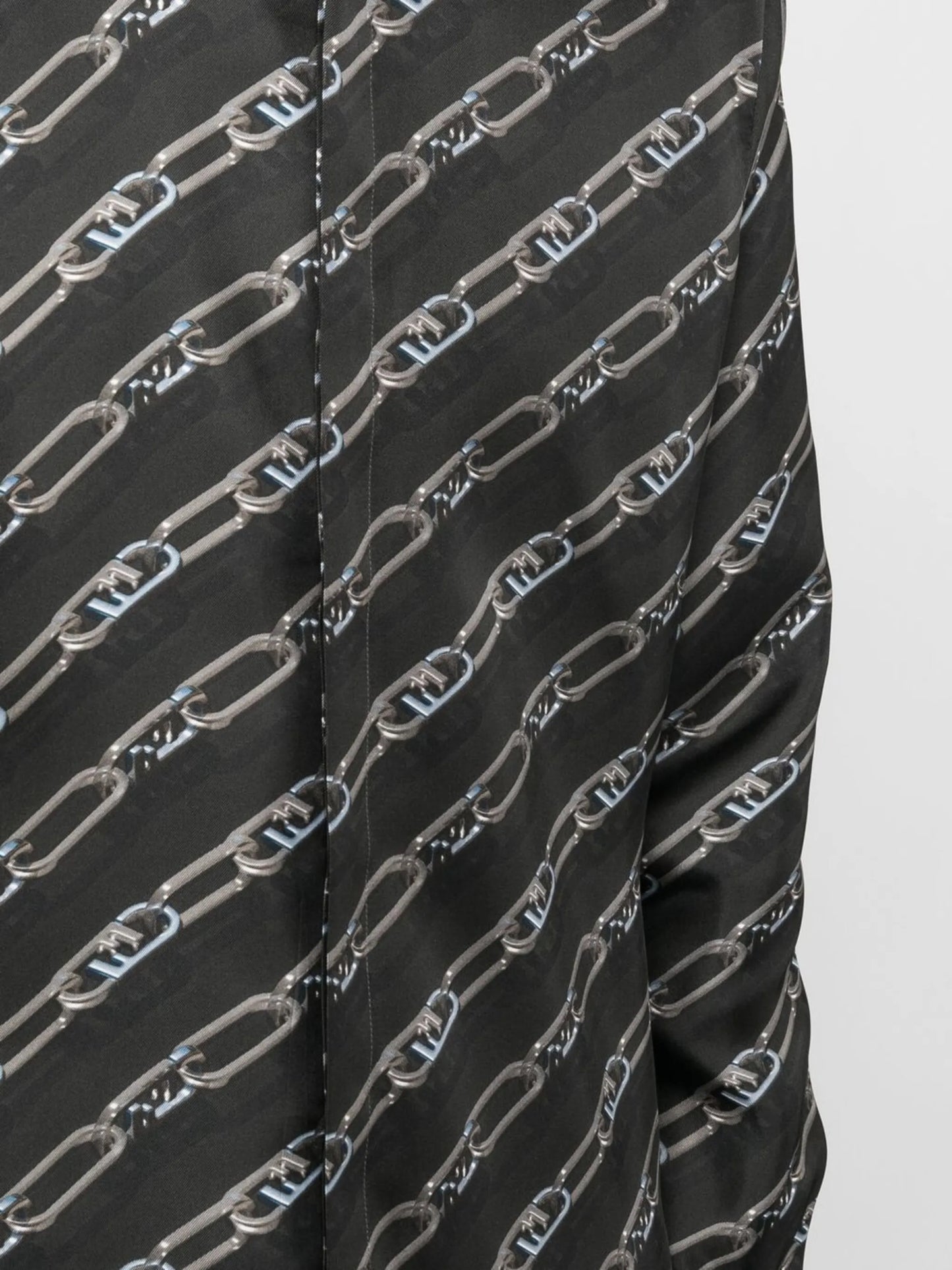 FF-logo print silk shirt