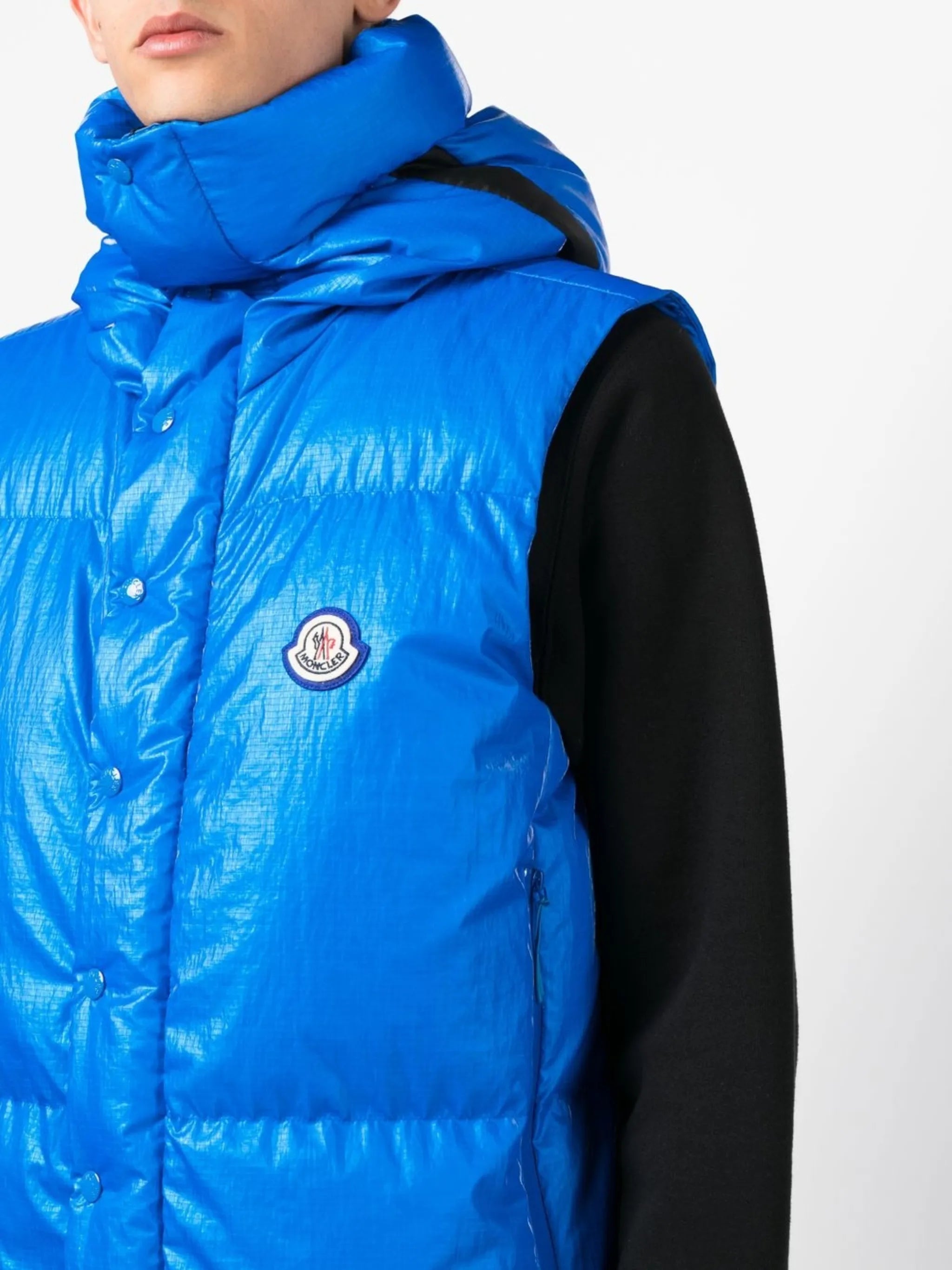 logo padded gilet