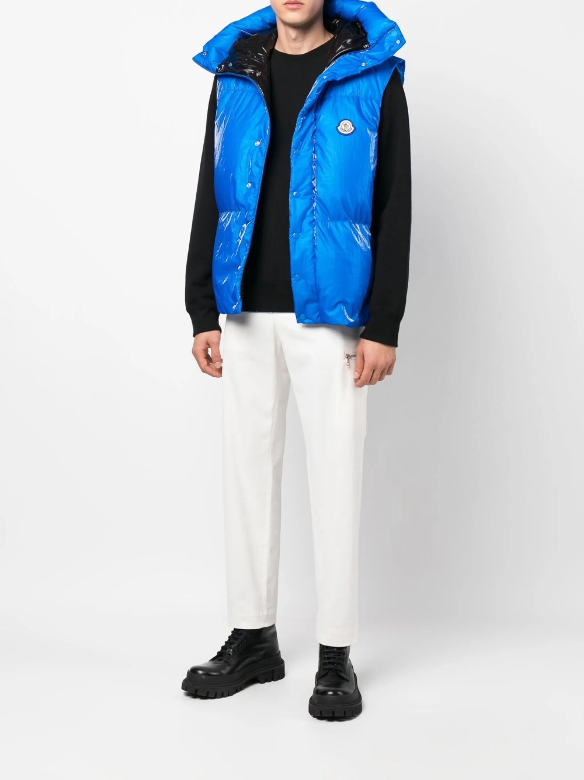 logo padded gilet