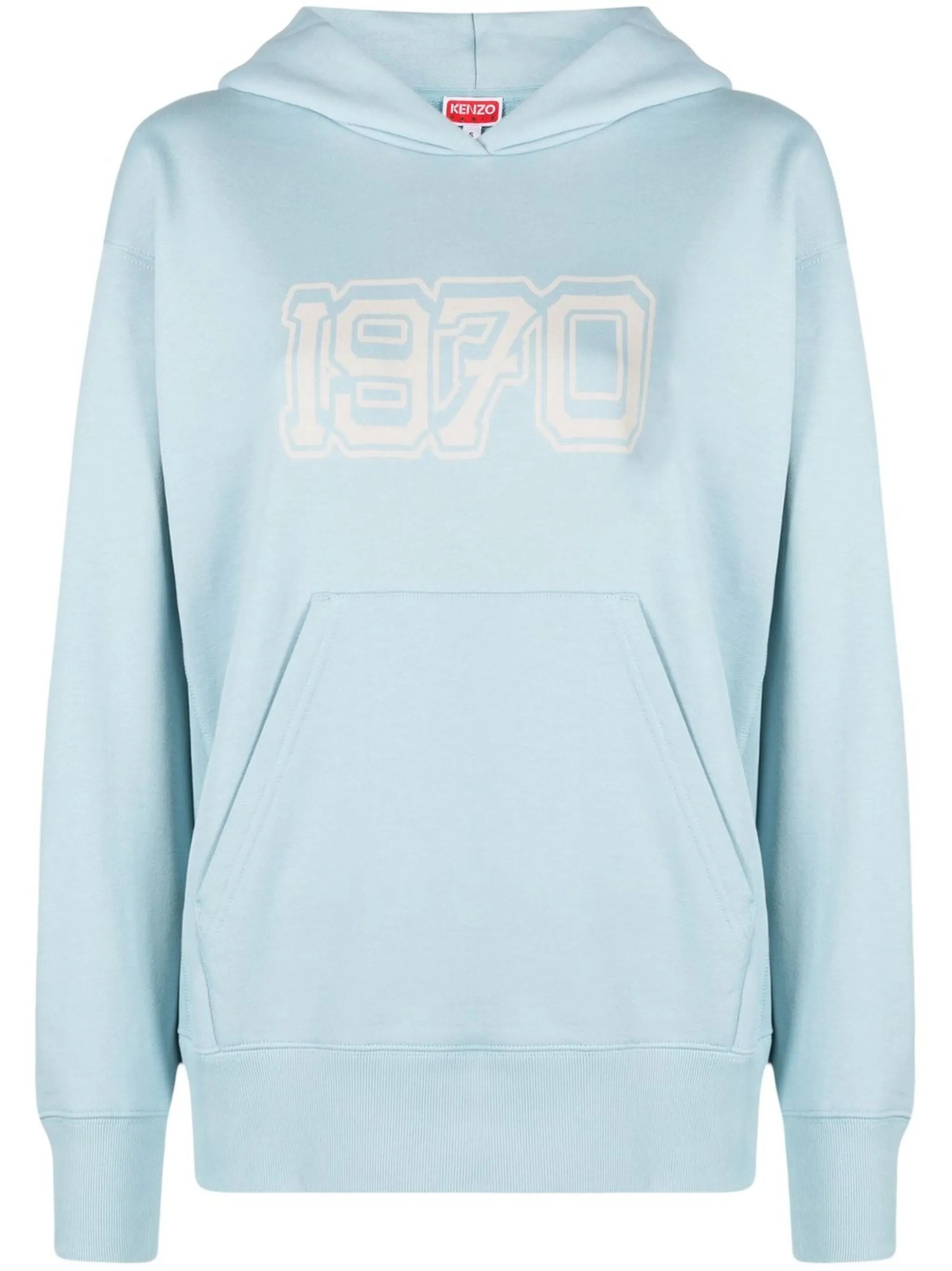 graphic-print cotton hoodie