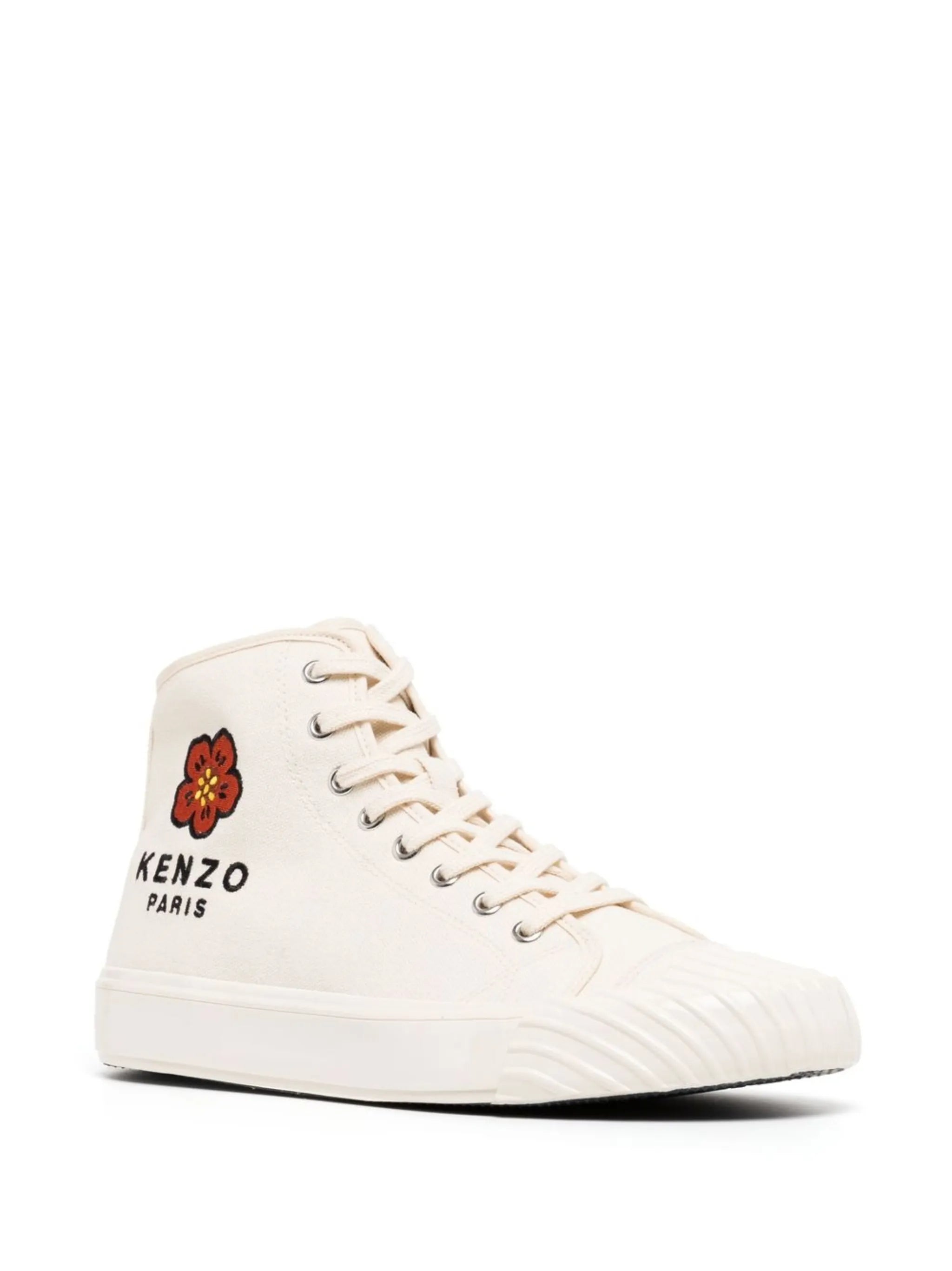 logo-embroidered high-top sneakers
