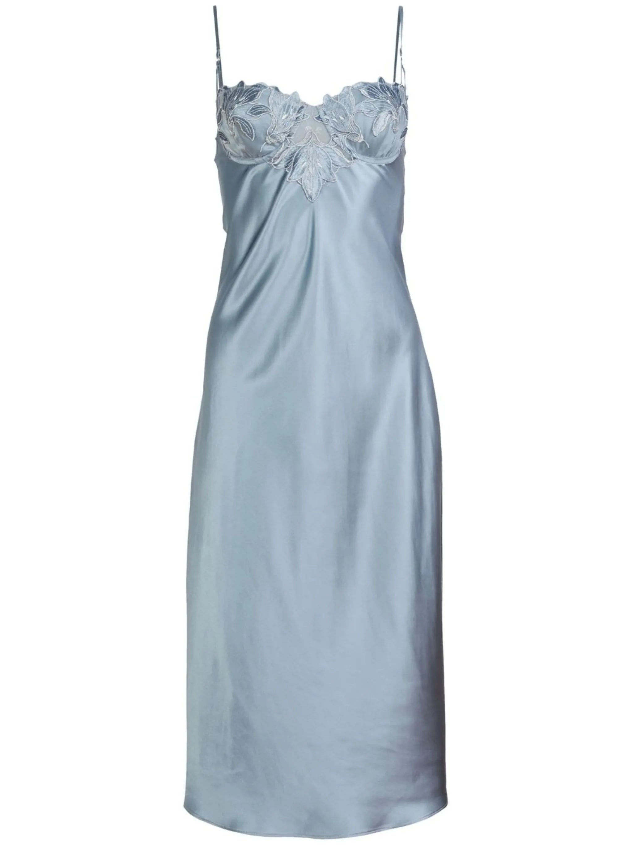 Velvet Lily embroidered slip dress