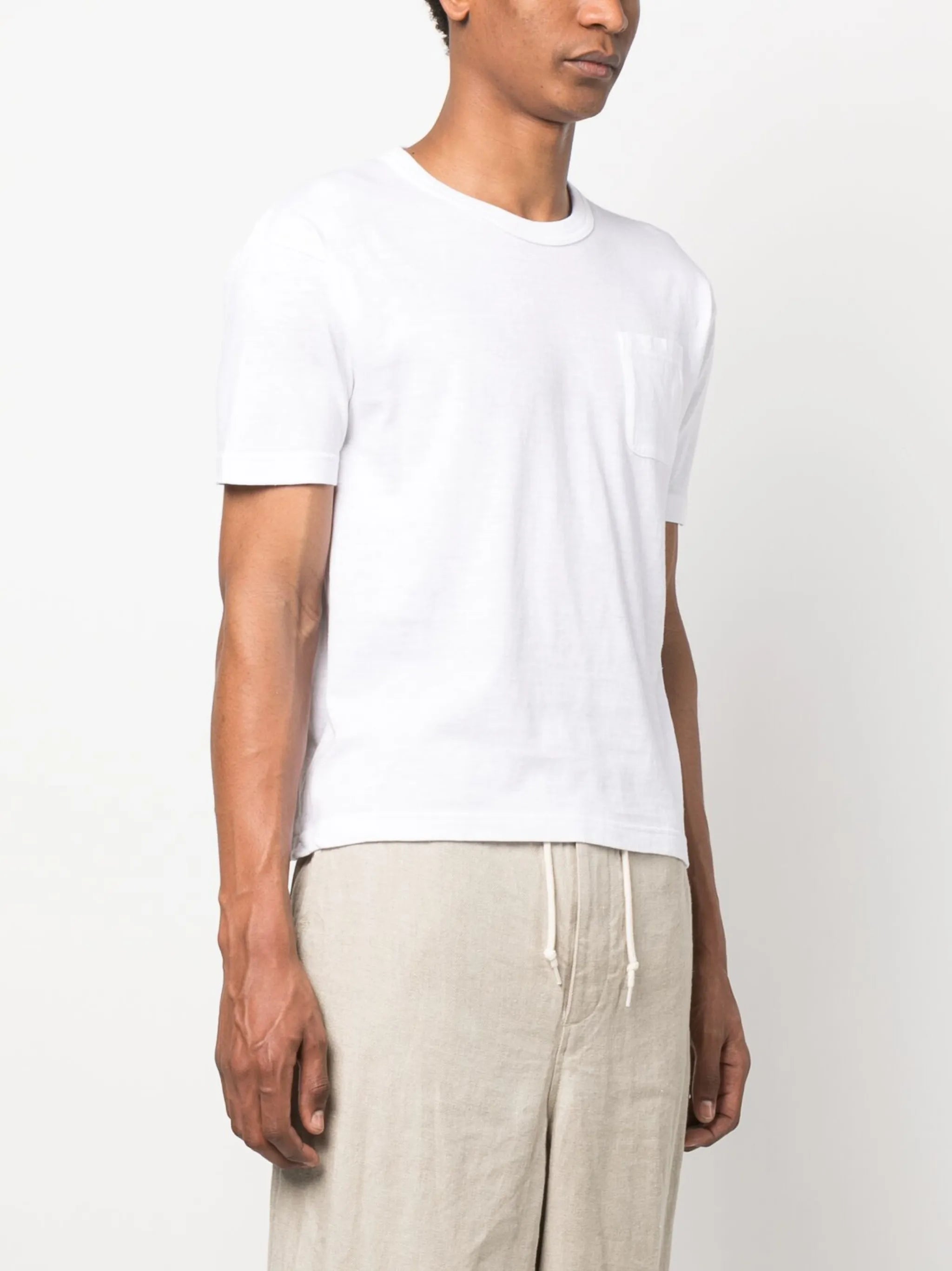 chest pocket cotton T-shirt