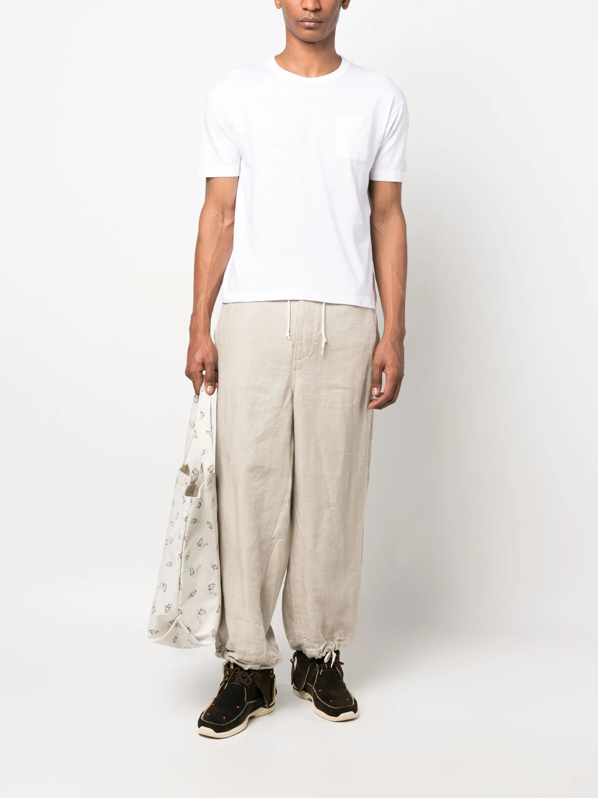 chest pocket cotton T-shirt