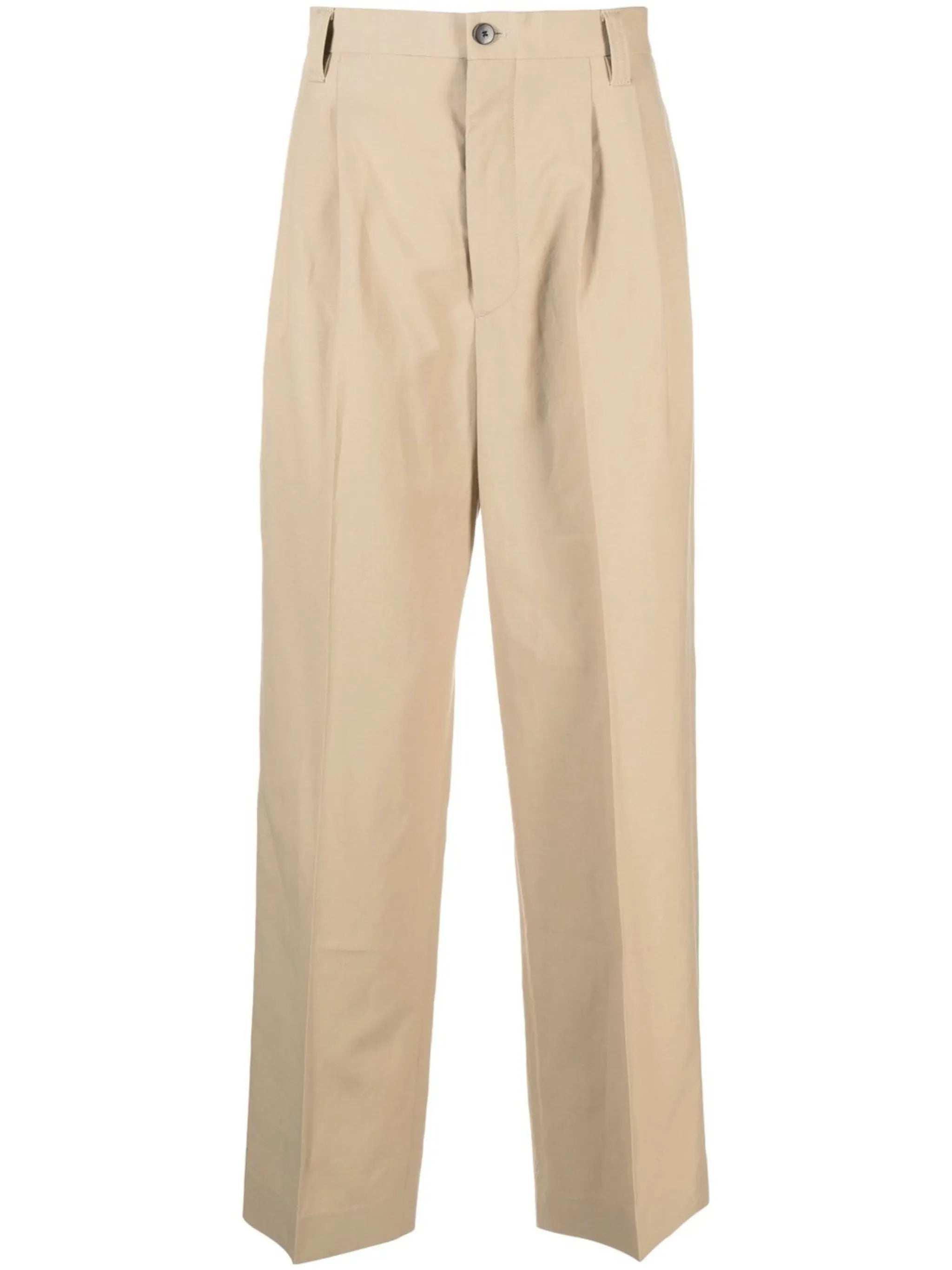 wide-leg tailored trousers