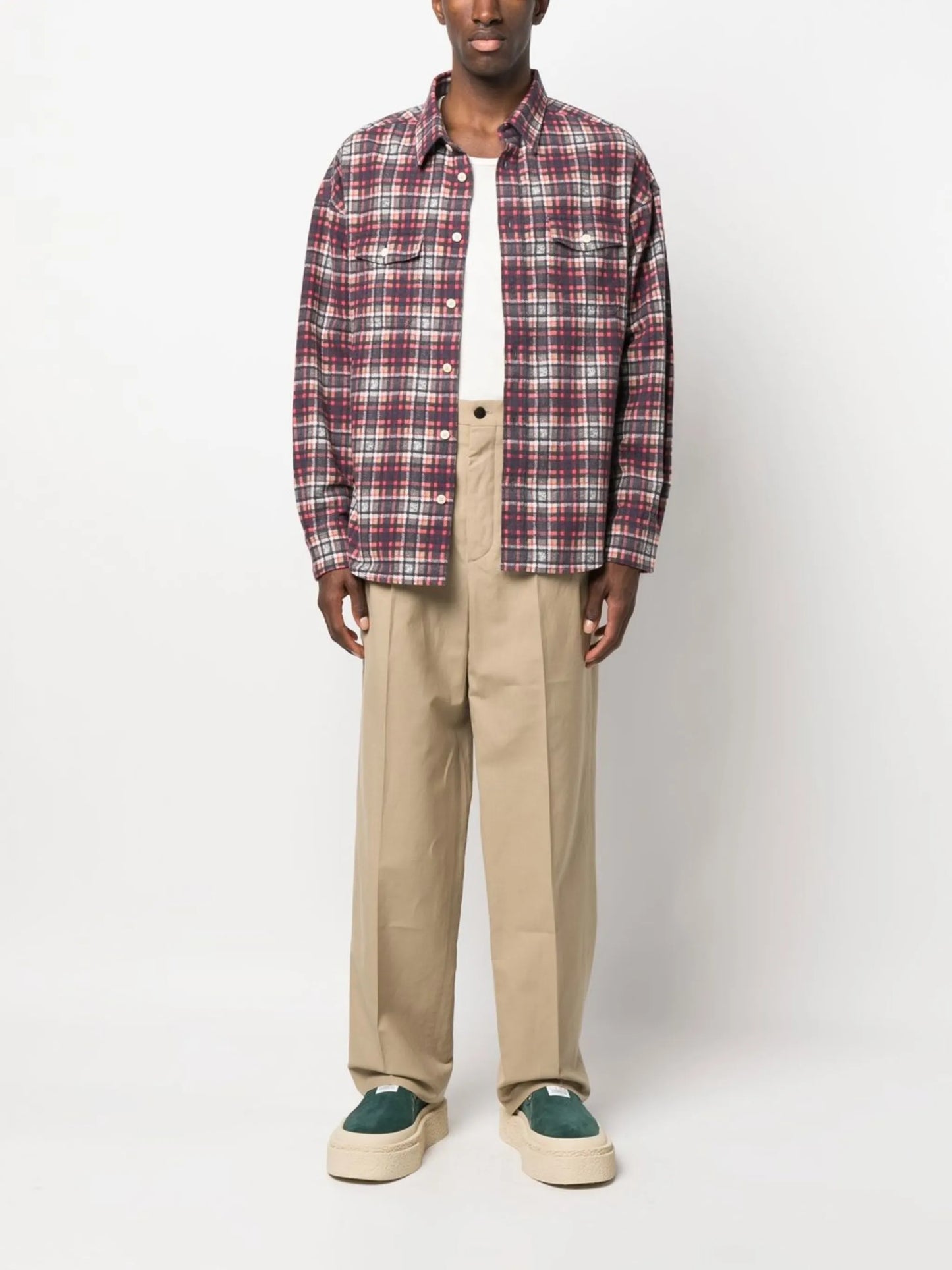 wide-leg tailored trousers