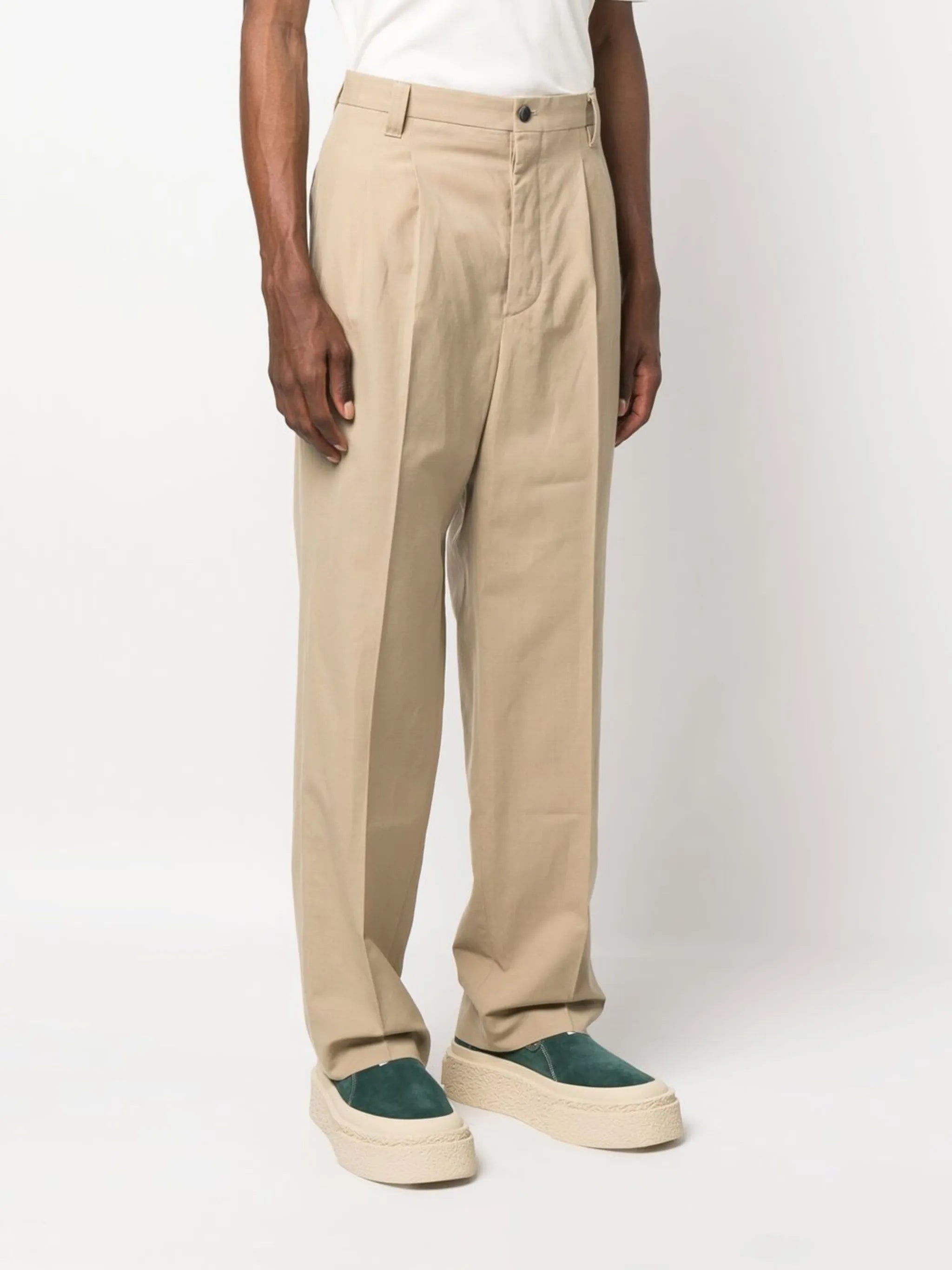 wide-leg tailored trousers
