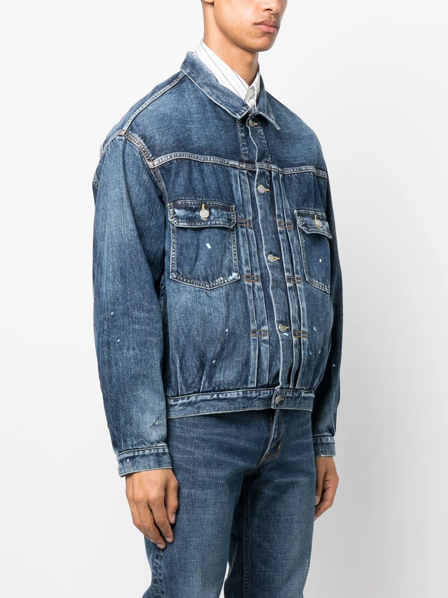 distressed denim jacket