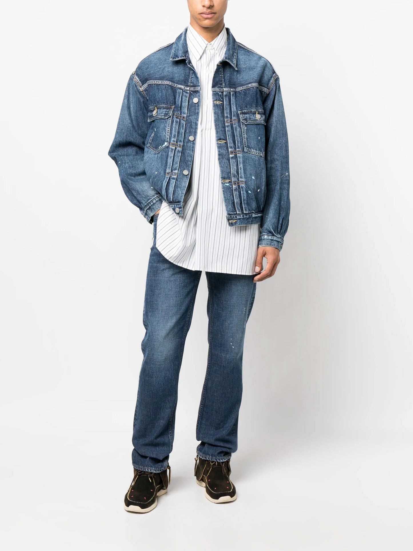 distressed denim jacket