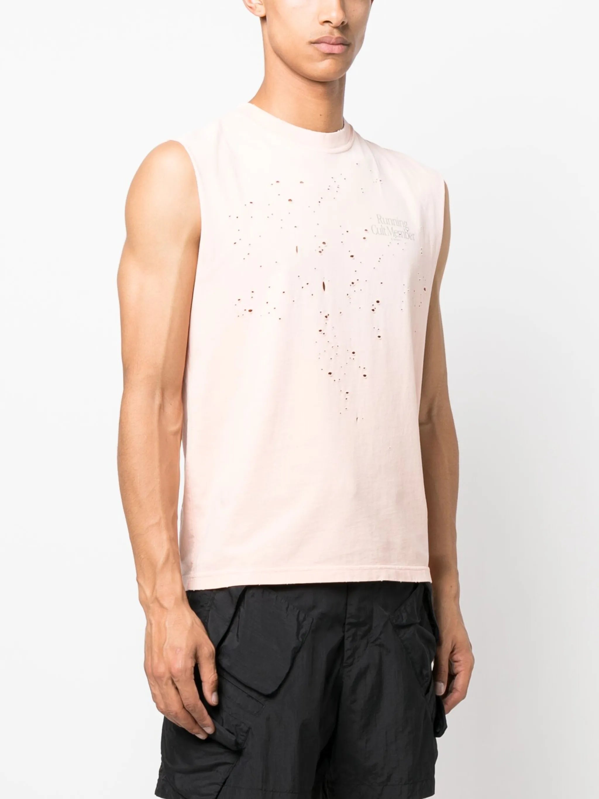 MothTech distressed tank top
