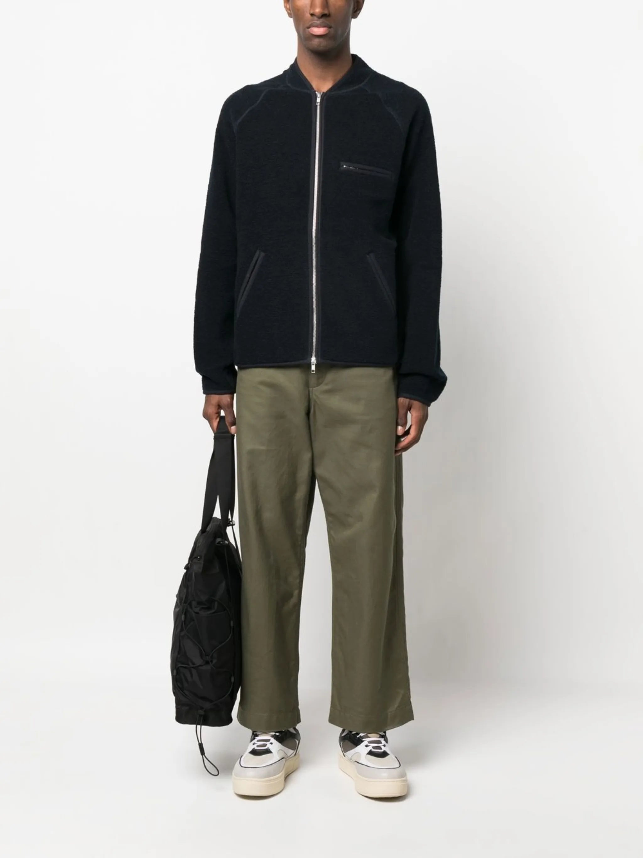 zipped fleece jacket