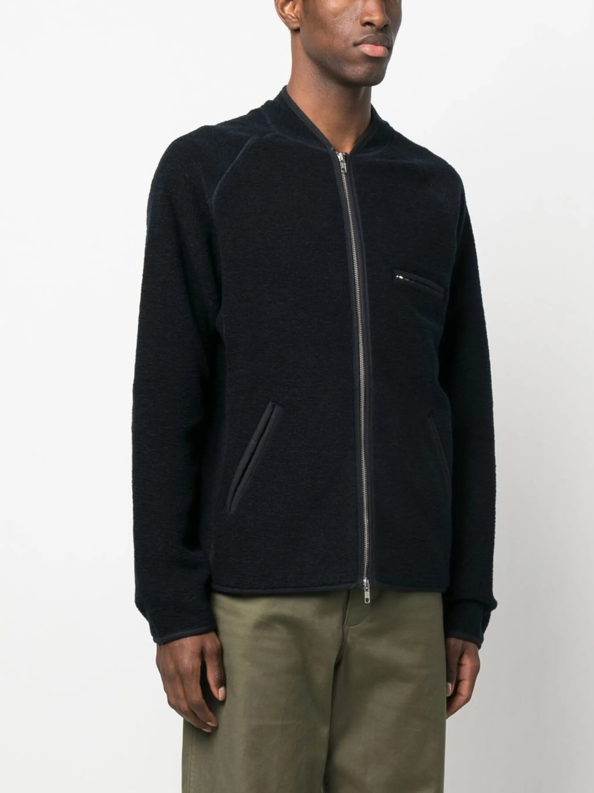 zipped fleece jacket