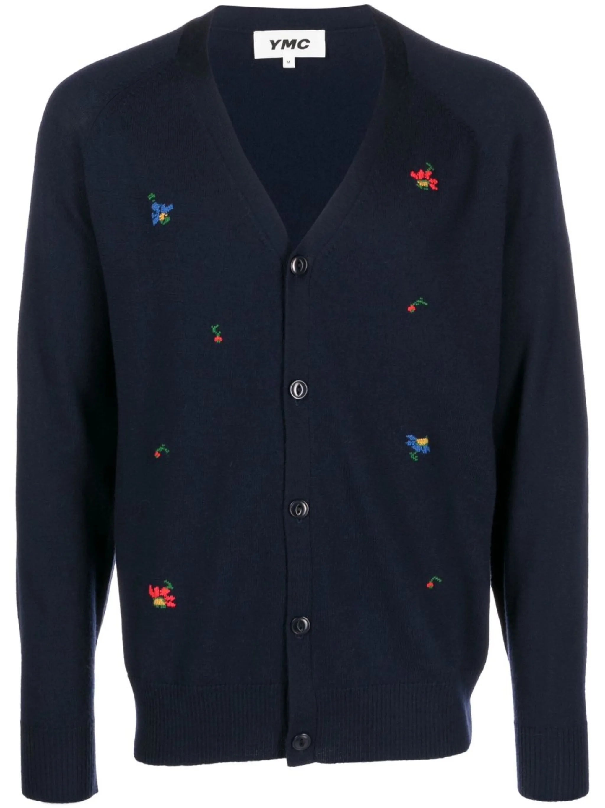 embroidered V-neck cardigan