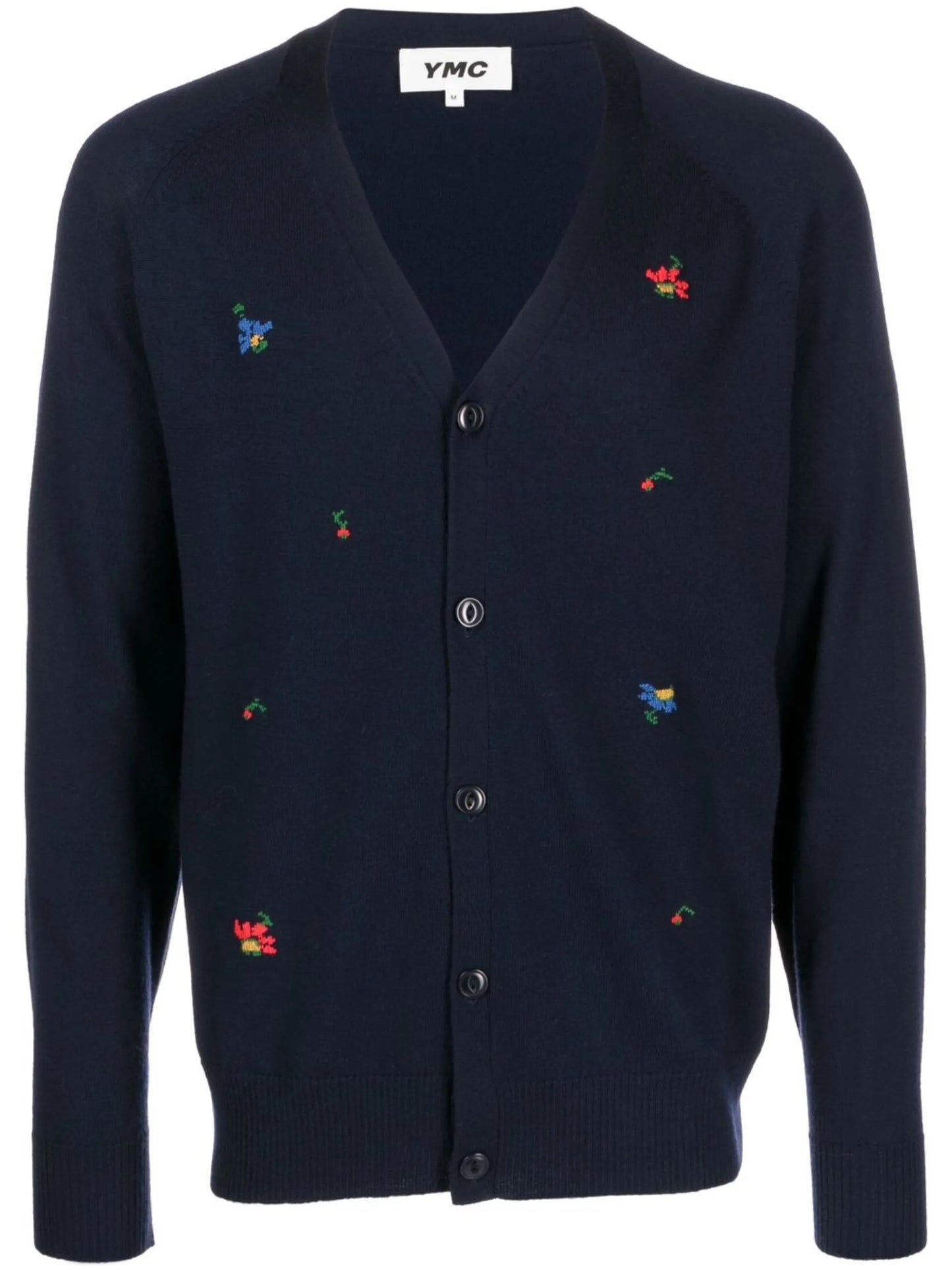 embroidered V-neck cardigan
