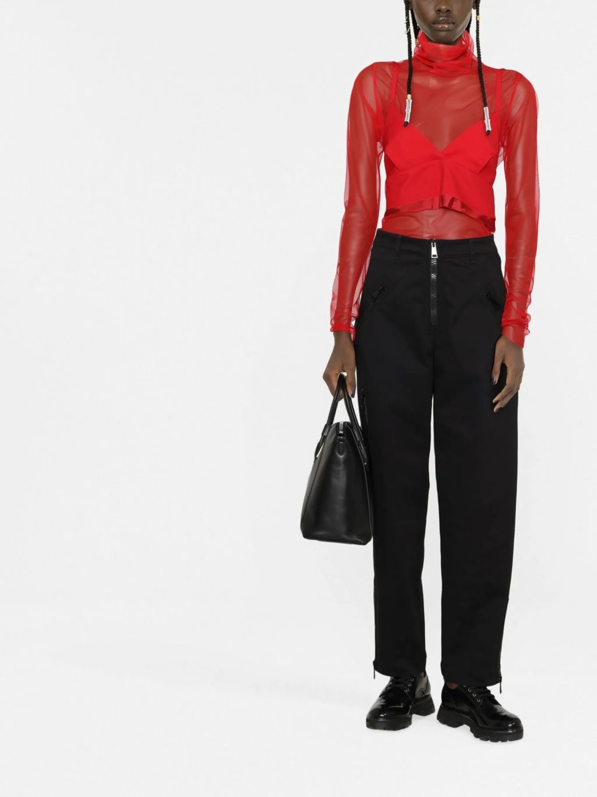 layered long-sleeve top