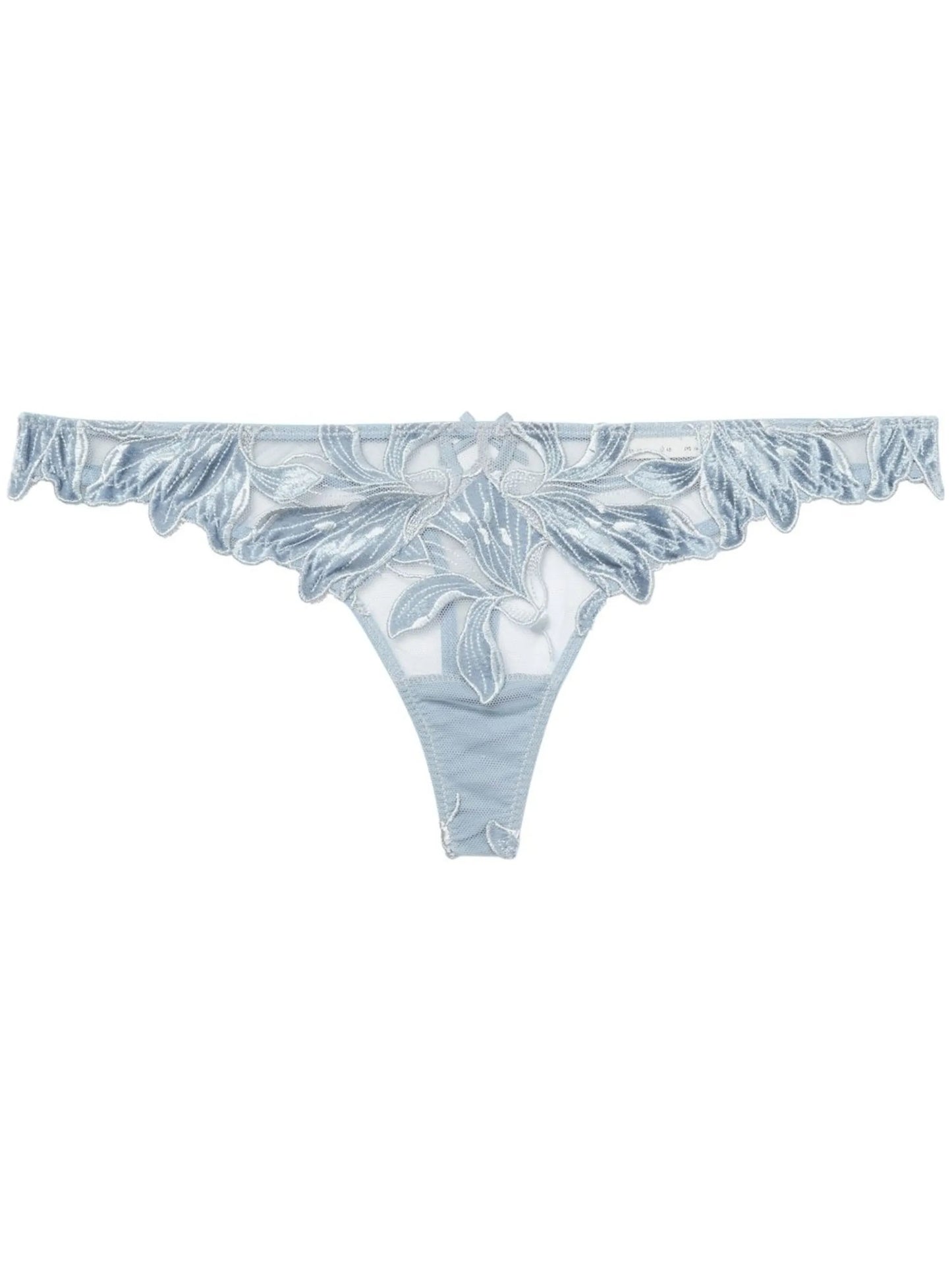 Velvet Lily embroidered thong