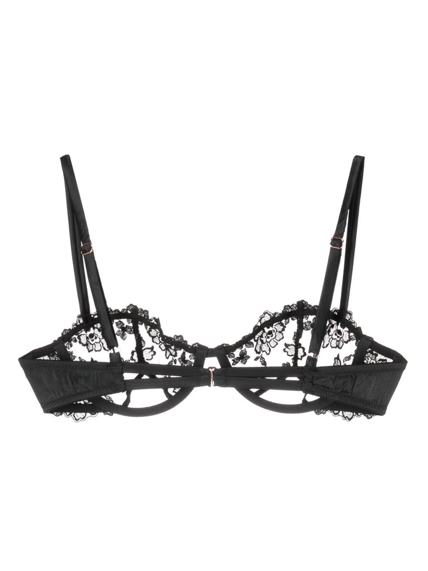 stud-detail sheer bra