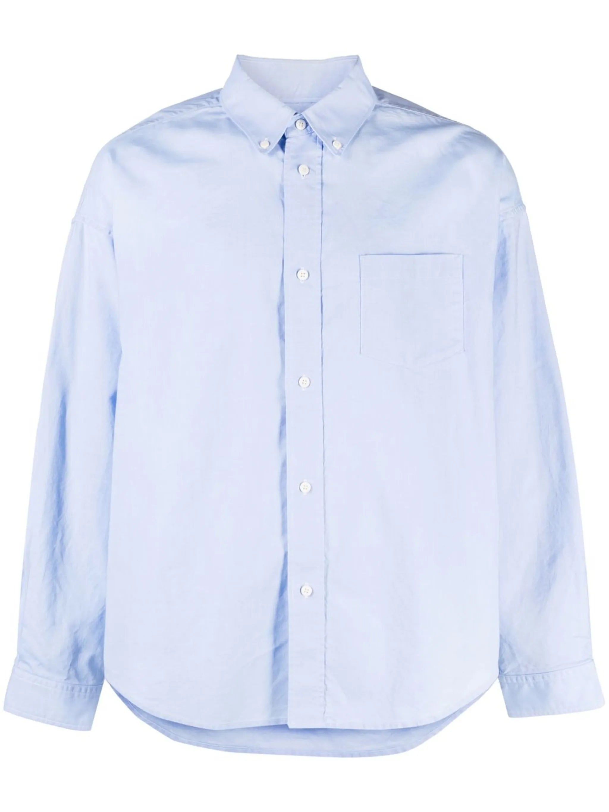 patchwork-detail long-sleeve shirt