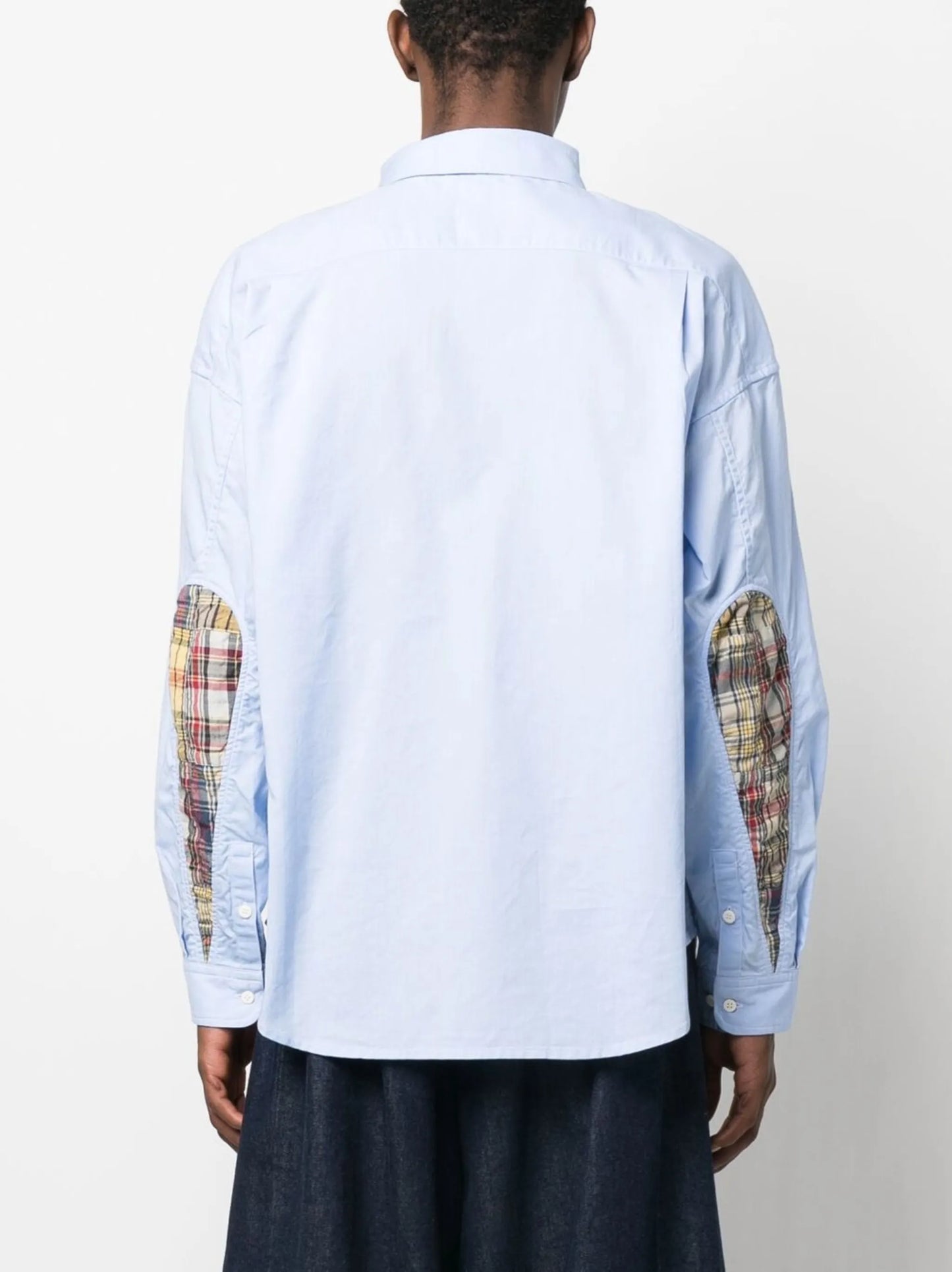 patchwork-detail long-sleeve shirt